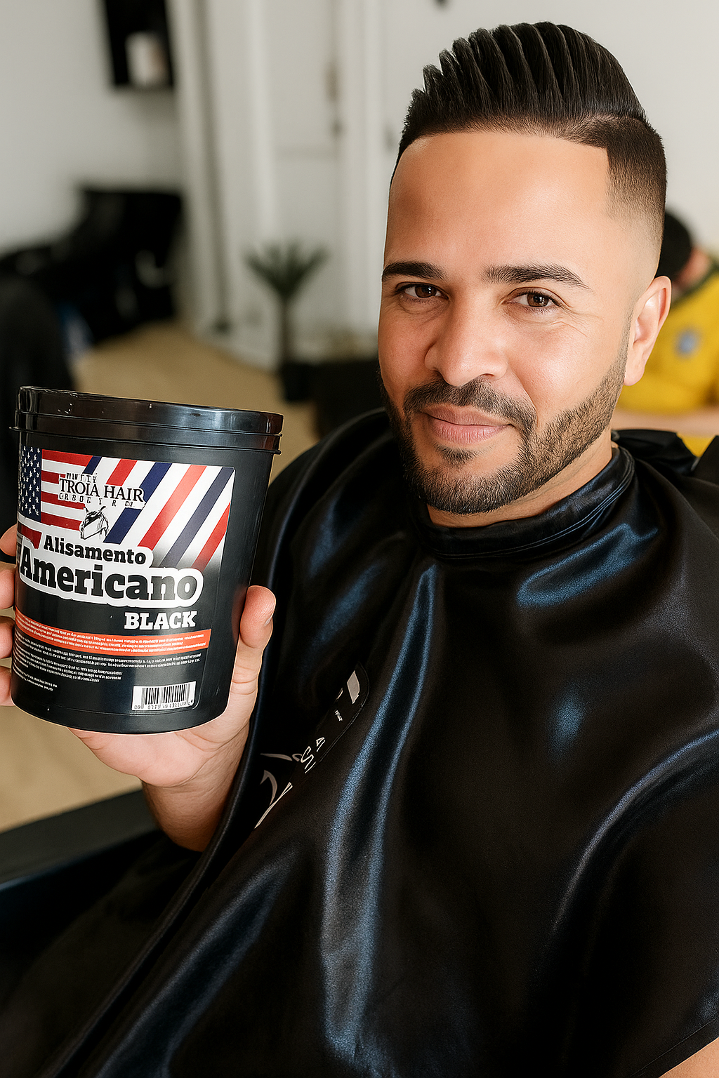 Alisamento Americano Black 1kg - Troia Hair 4Man: Alisamento Profissional Rápido