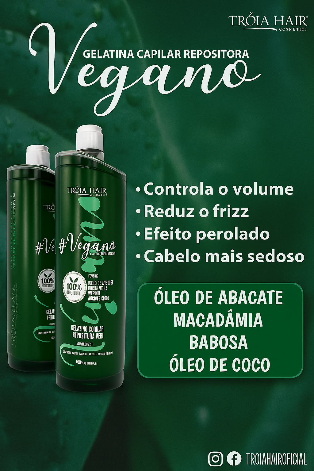 Vegano Gelatina Capilar Repositora -1l Escova Progressiva