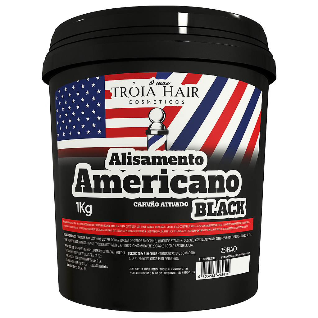 Alisamento Americano Black 1kg - Troia Hair 4Man: Alisamento Profissional Rápido