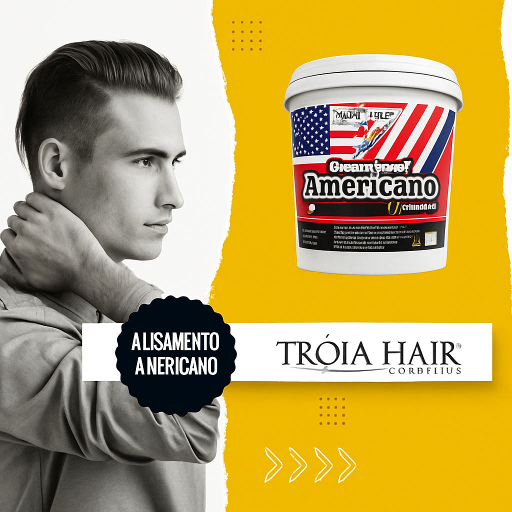 Alisamento Americano Classic 500g - Troia Hair 4Man: Alisamento Profissional Rápido