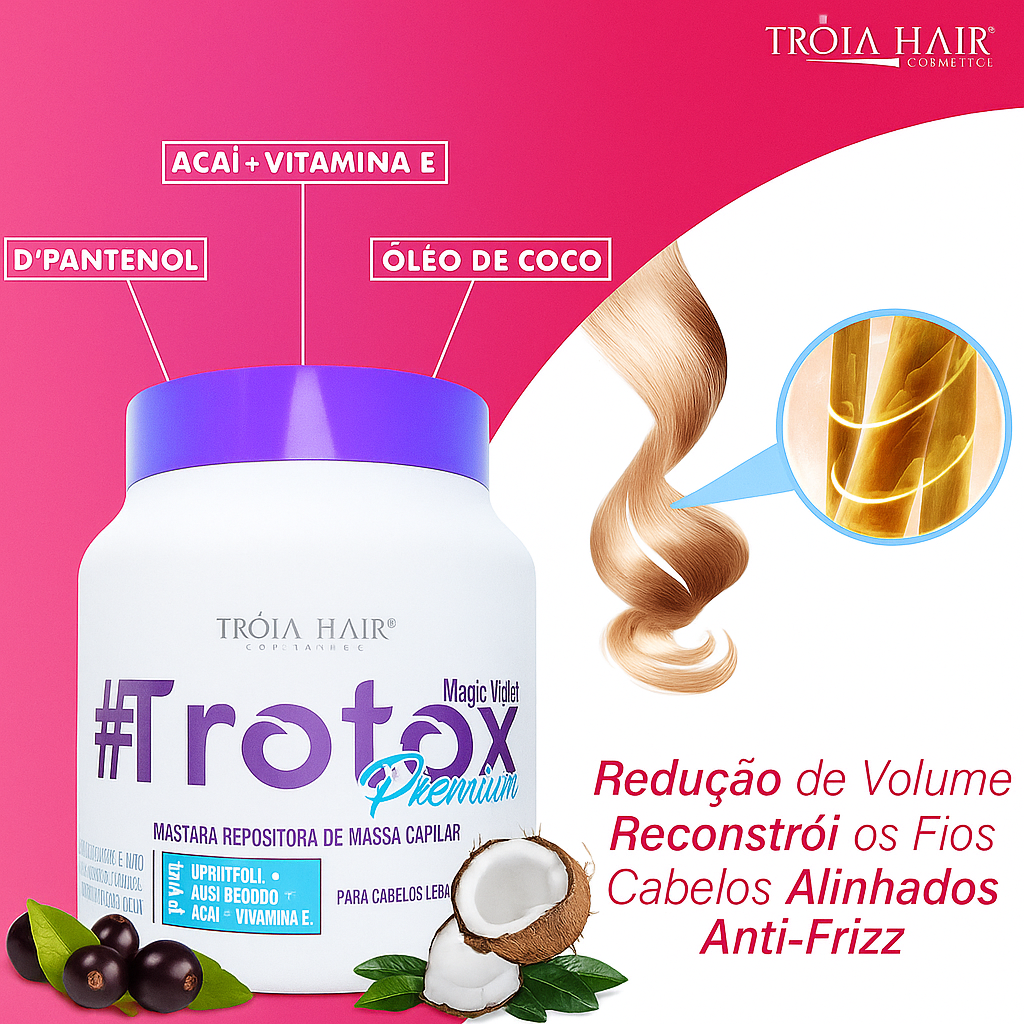 Trotox Repositor de Massa Orgânico Magic Violet sem Formol 1kg 