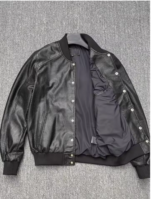 Leather Bomber Jacket