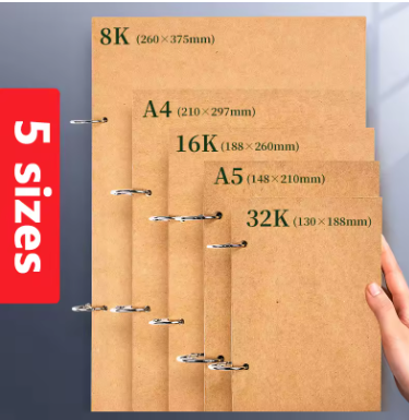 Multi-size Kraft Paper Notebooks