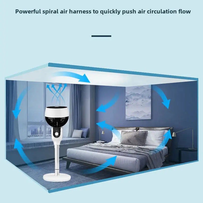 2-in-1 Smart Remote Control Floor Fan for Home and Dorm