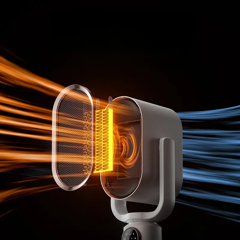 Adjustable Height Heater with Modern White Design