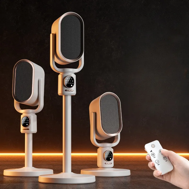 Adjustable Height Heater with Modern White Design