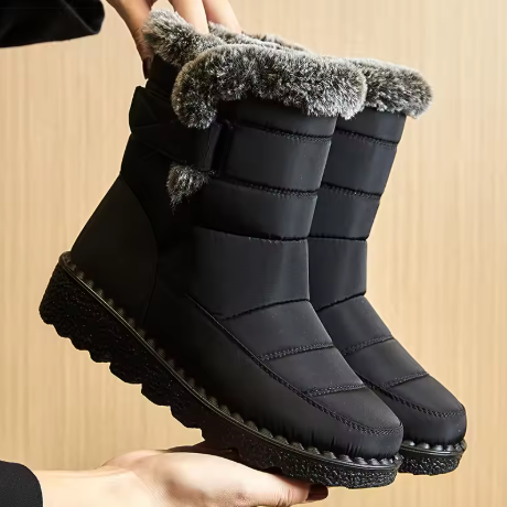 Woman Winter Boots Ankle Low Heels Botas Mujer Waterproof Snow Boots With Fur Shoes