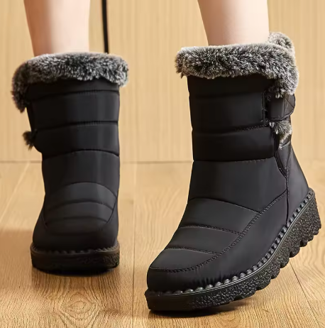 Woman Winter Boots Ankle Low Heels Botas Mujer Waterproof Snow Boots With Fur Shoes