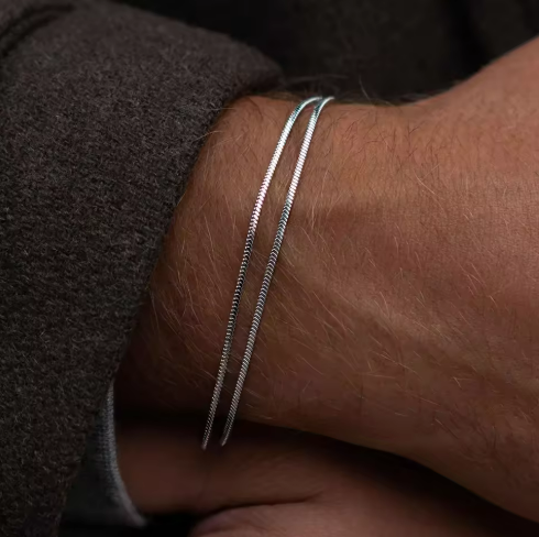 Silver Double Layered Bracelet