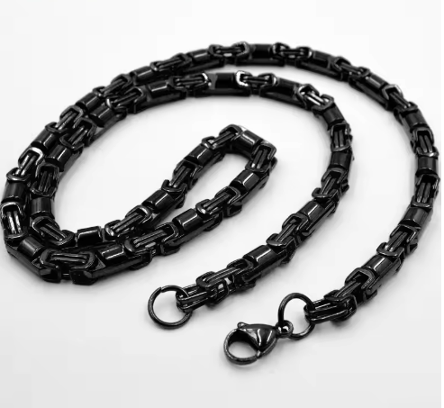 Black Stainless Steel Chain Necklace