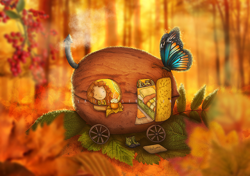 197 - Walnut caravan