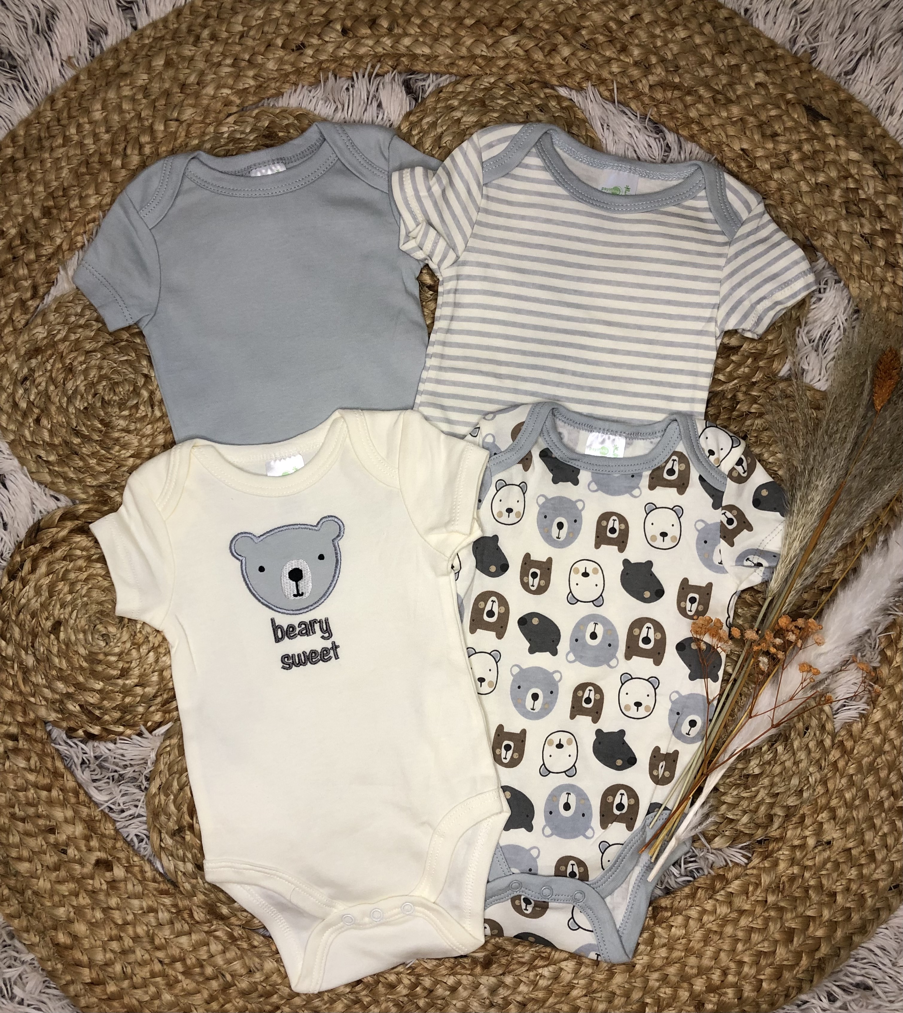 Lot de bodies ourson bleu