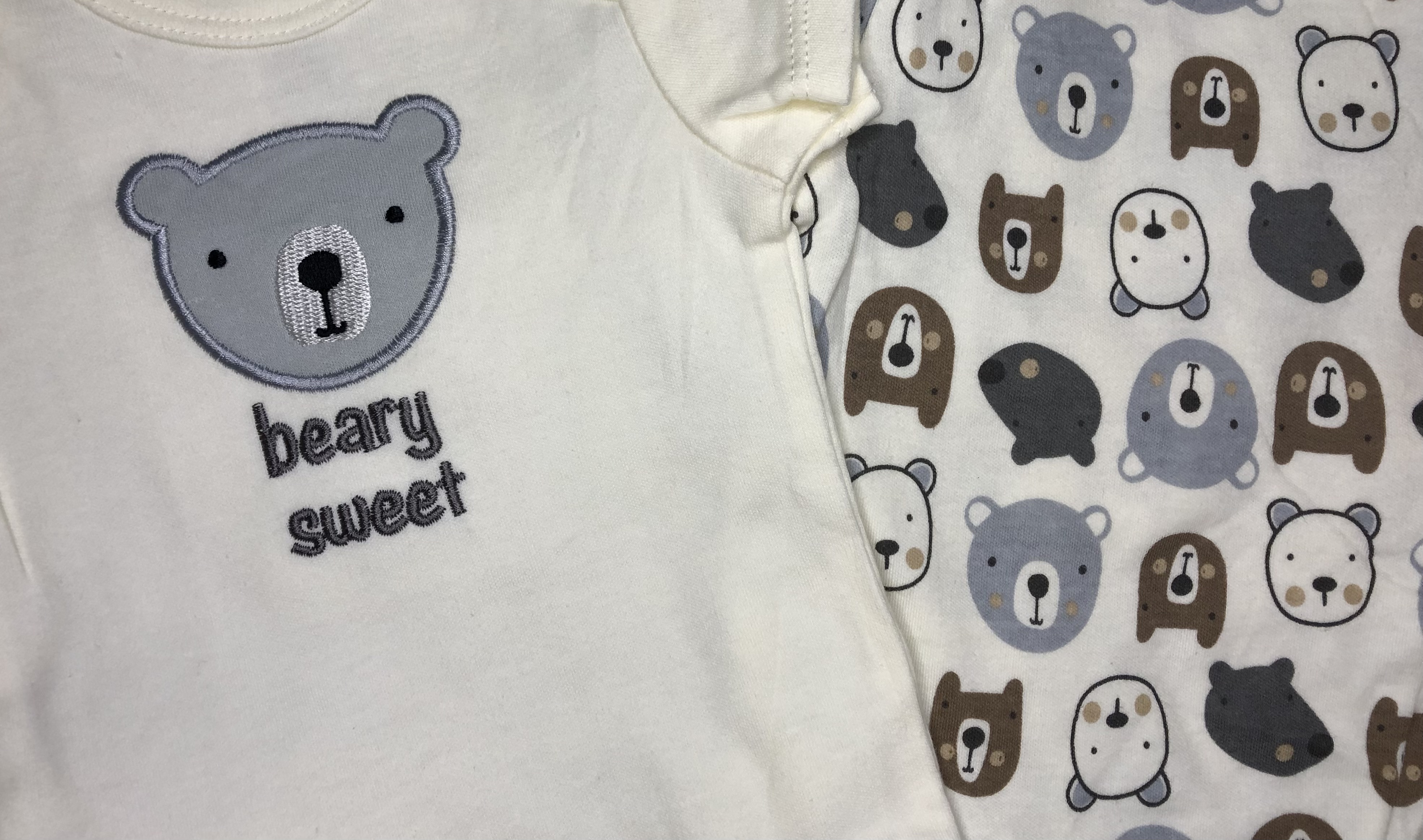 Lot de bodies ourson bleu