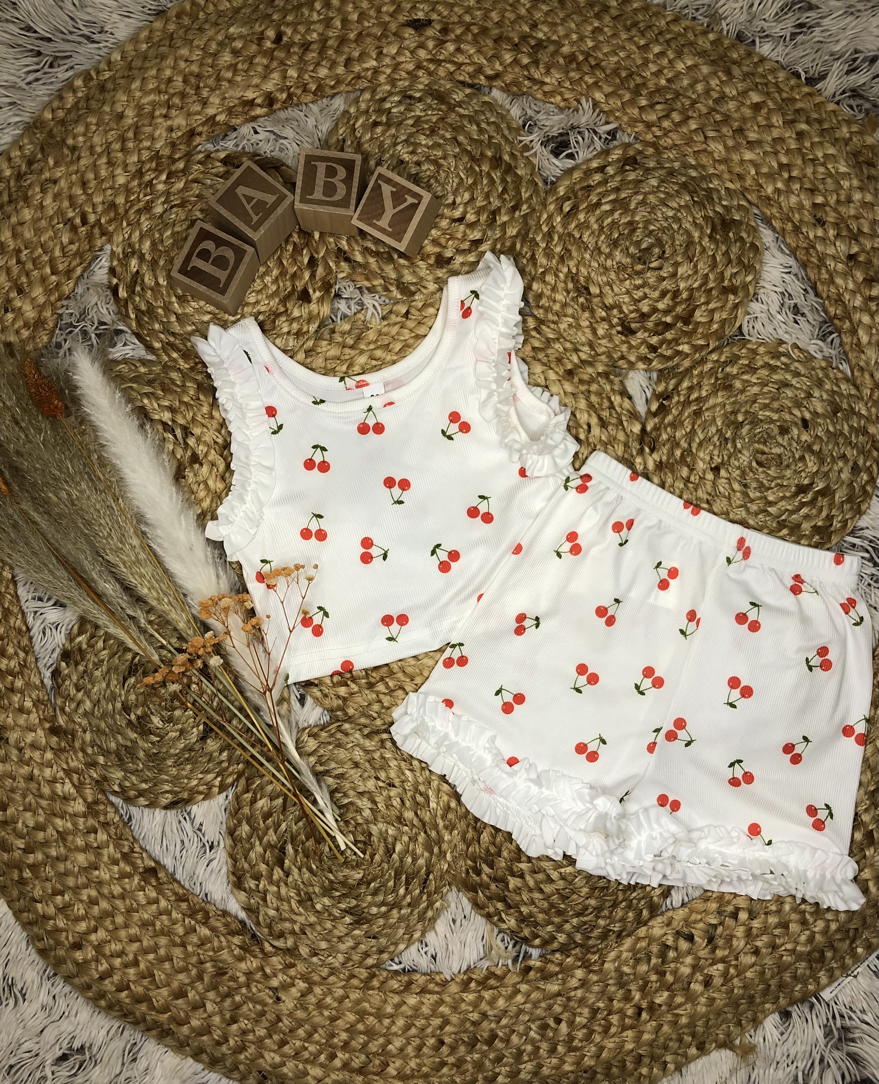 Ensemble fille cerise 