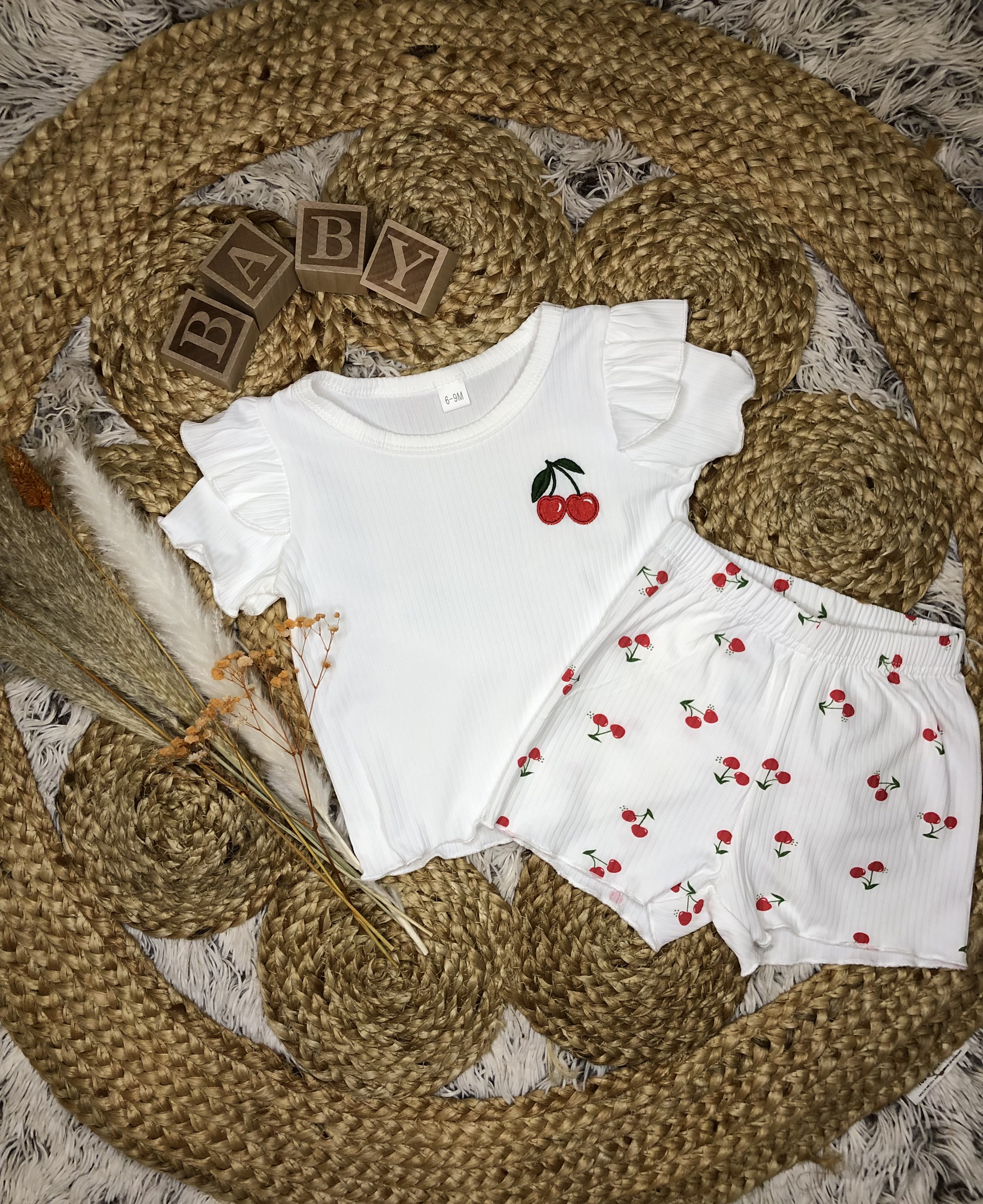 Ensemble fille cerise 