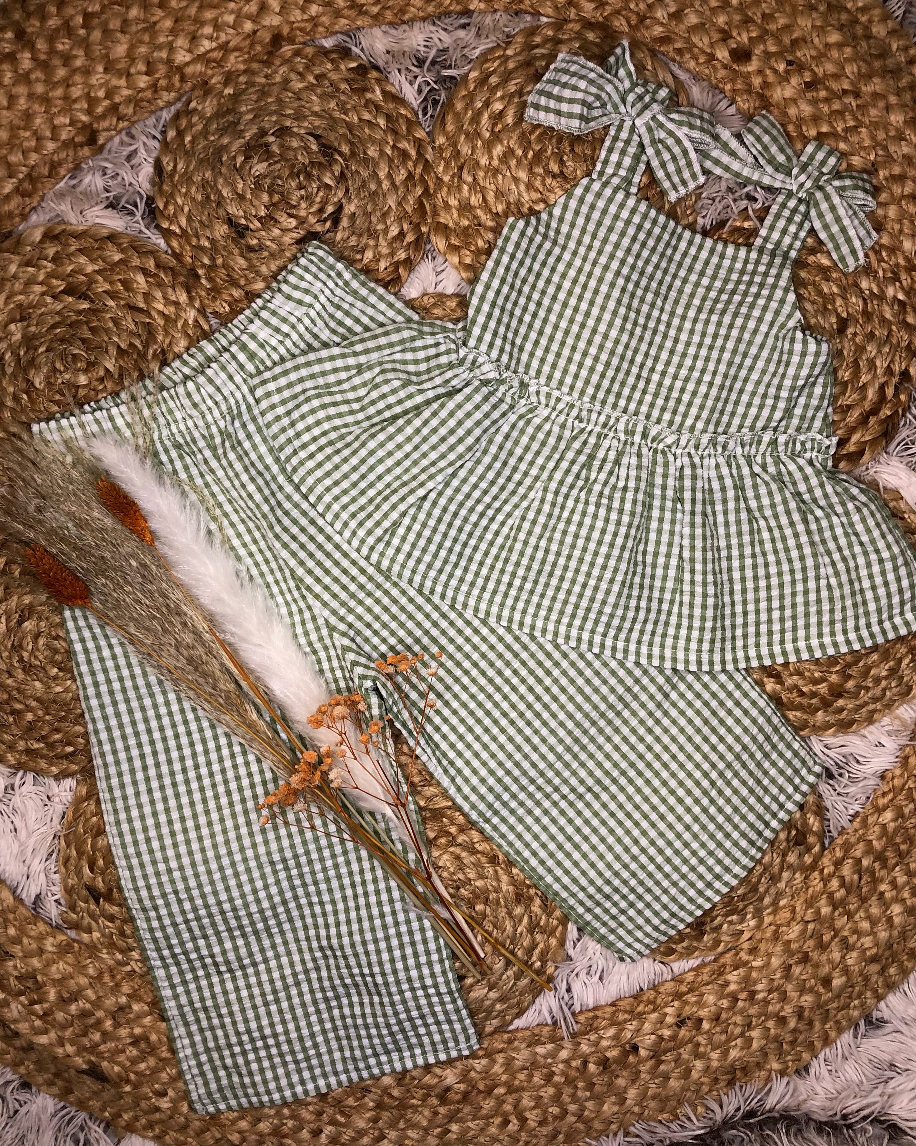 Ensemble fille vichy 