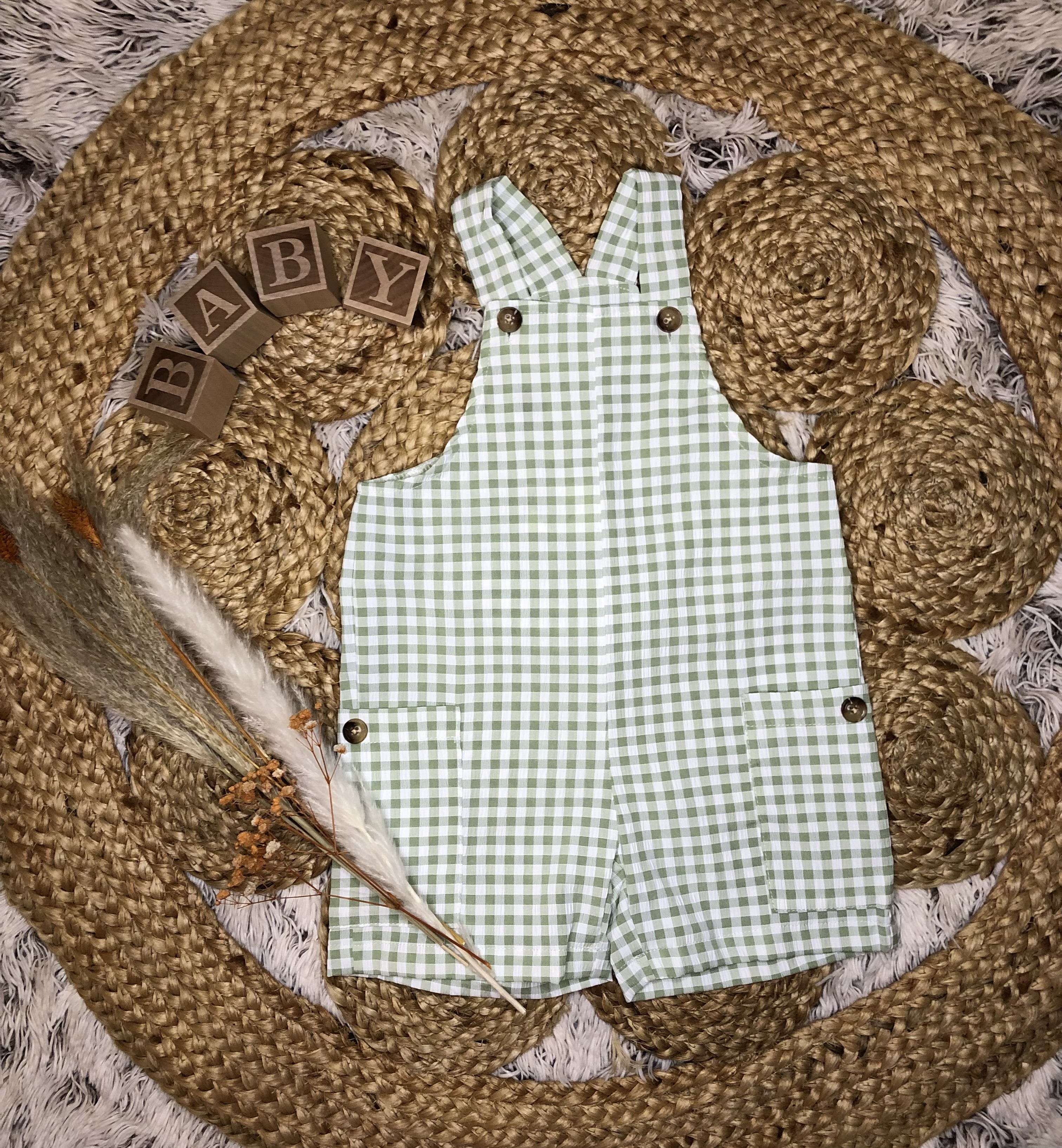 Salopette garçon Vichy