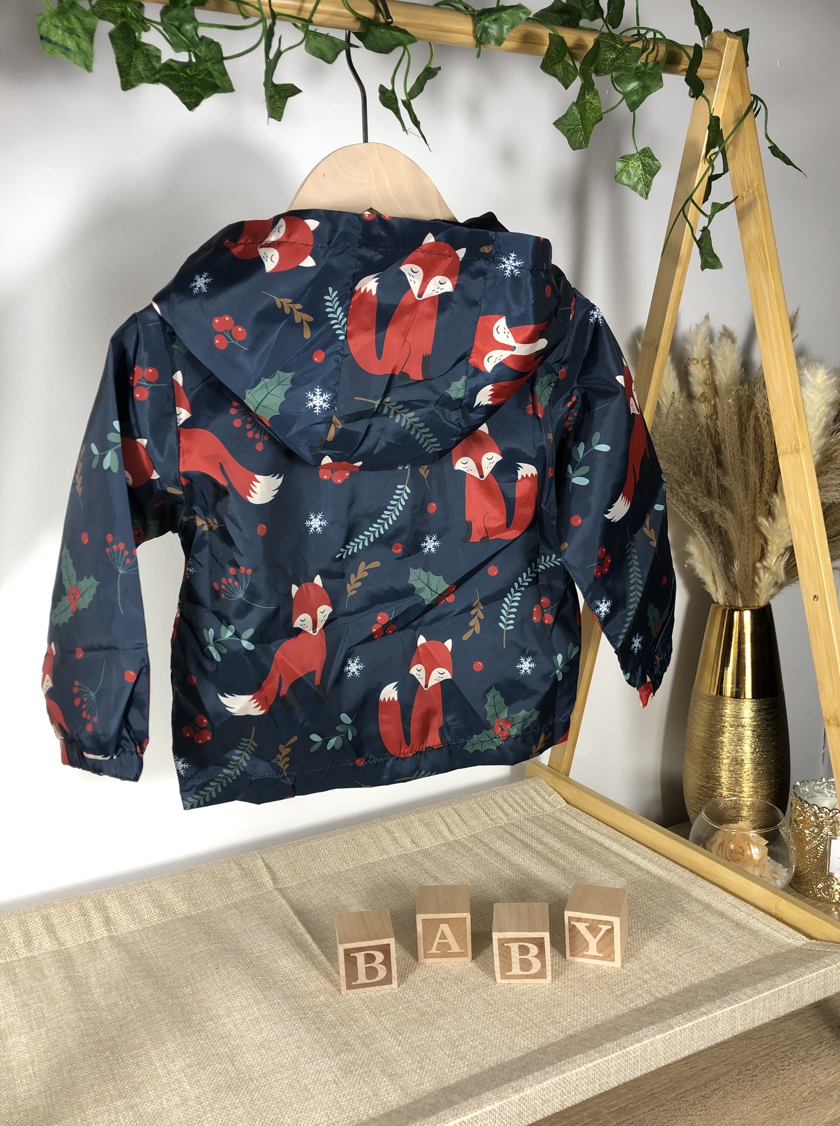 Veste imperméable à motif renard