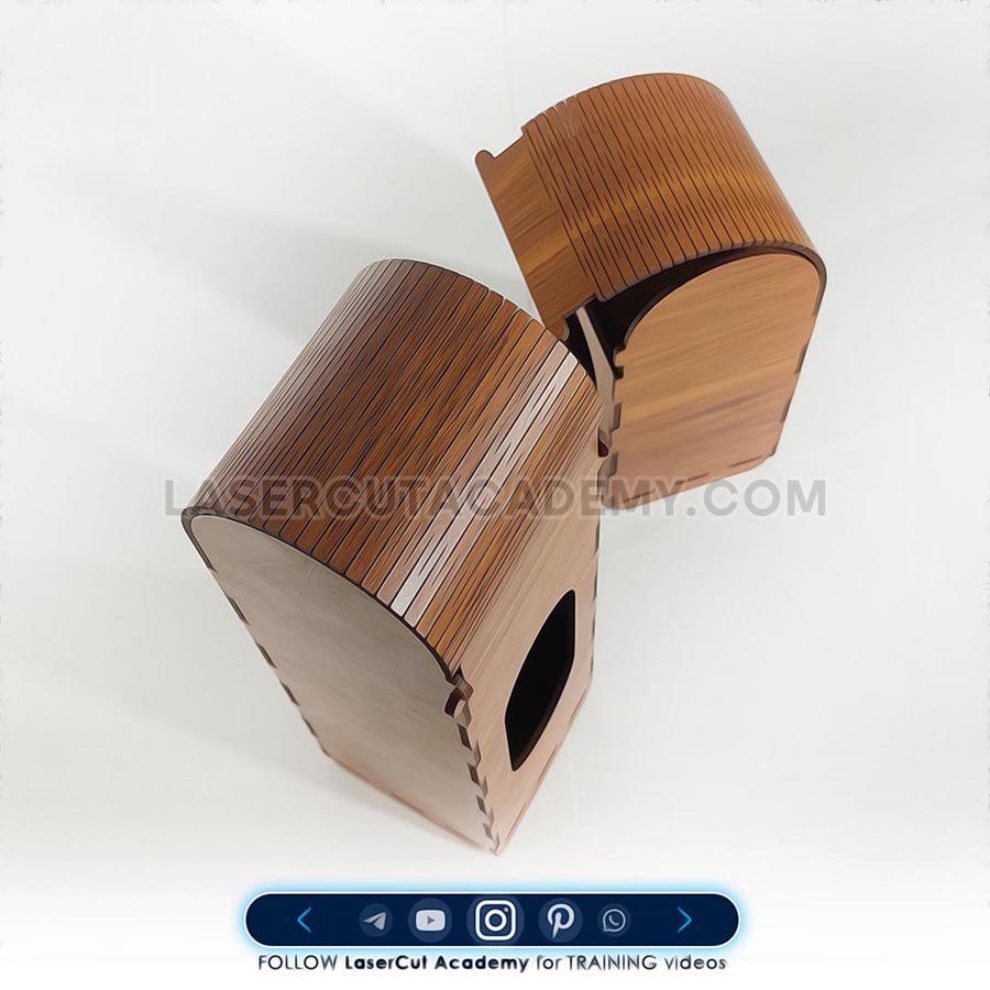 Laser Cut Bottle Cover Box – Dual Size for Honey, Juice & Wine Bottles (SVG, DXF, PDF & CDR Files)