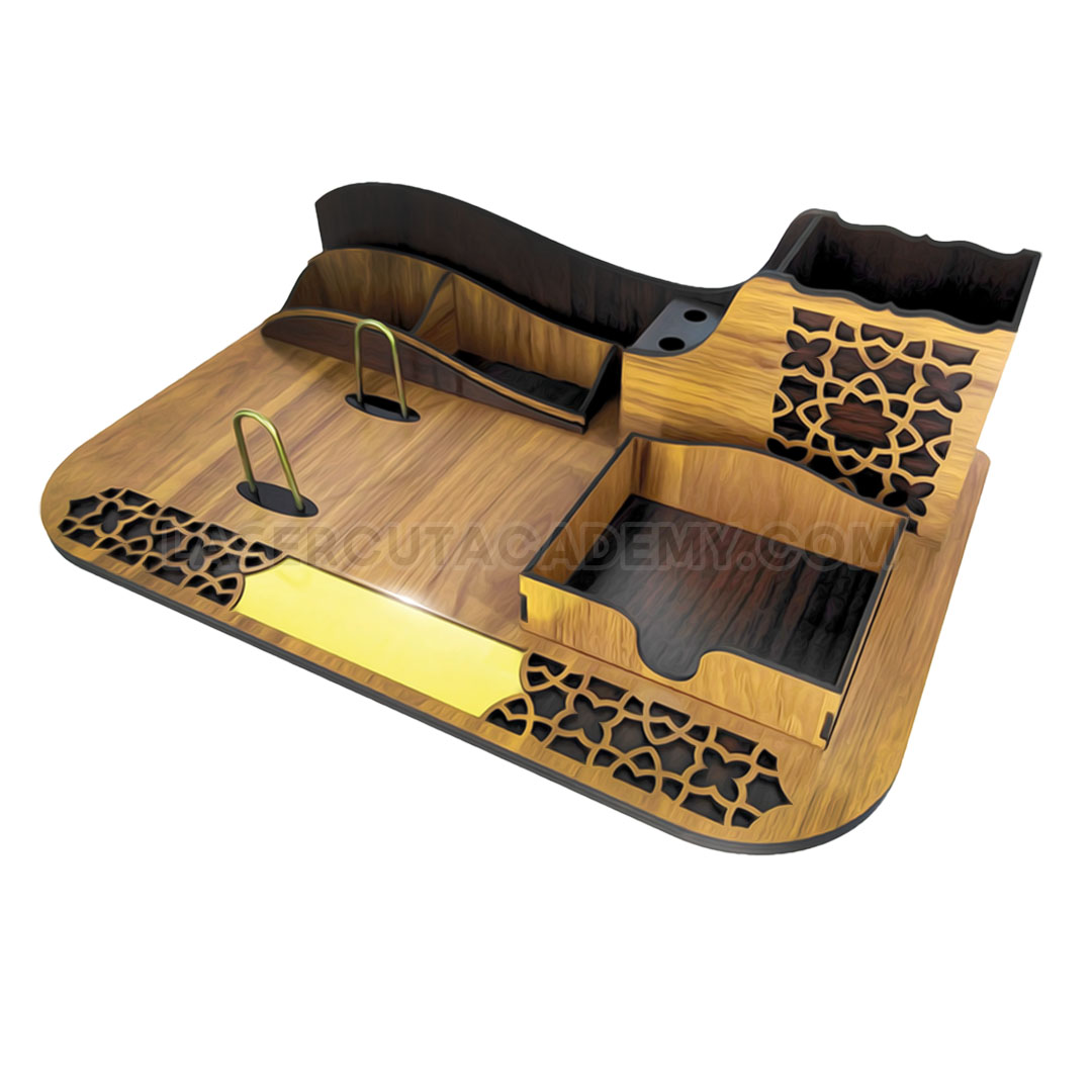 All-in-One Wooden Desk Organizer – Laser Cut Office Set (SVG, DXF, PDF & CDR Files)