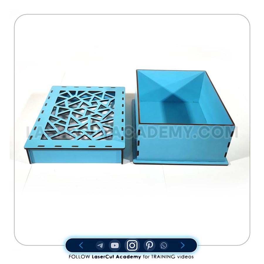 Classic Decorative Box with Modern Geometric Lid – SVG, DXF, PDF & CDR Files