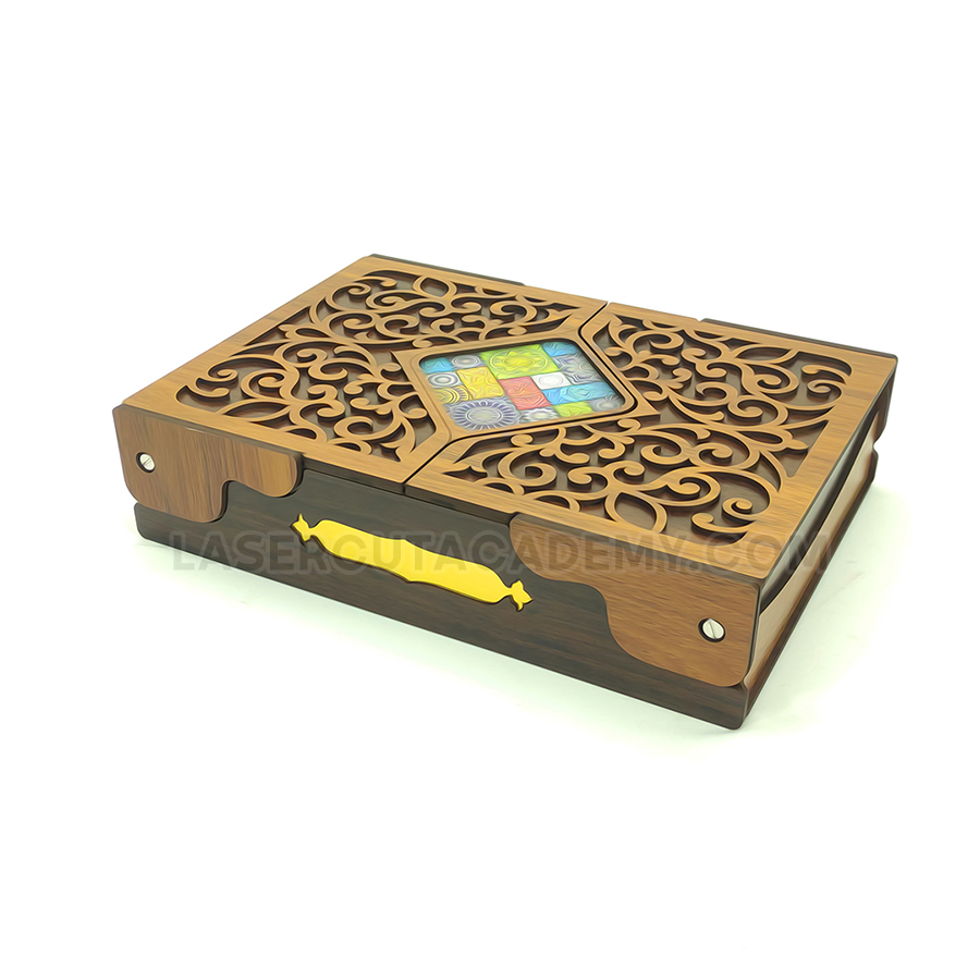 Double-Door Hospitality Box for Chocolates & Nuts – Laser Cut Wooden Storage (SVG, DXF, PDF & CDR Files)