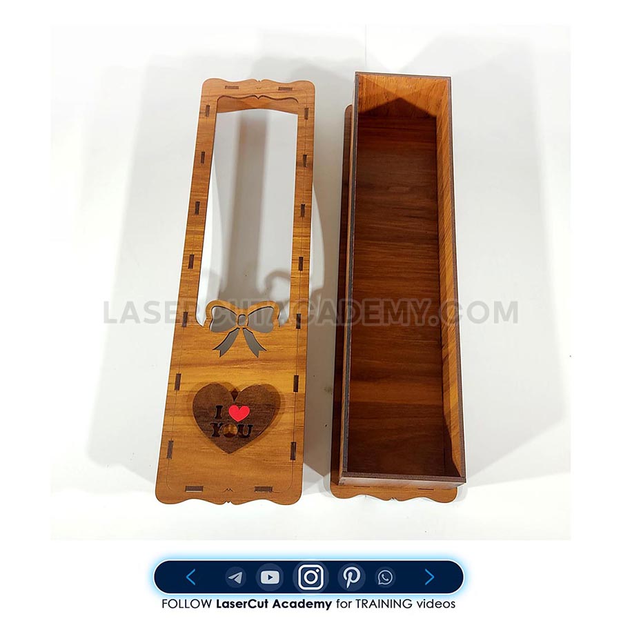 Flower Display Box with Removable Lid – SVG, DXF, PDF & CDR Laser Cut Files