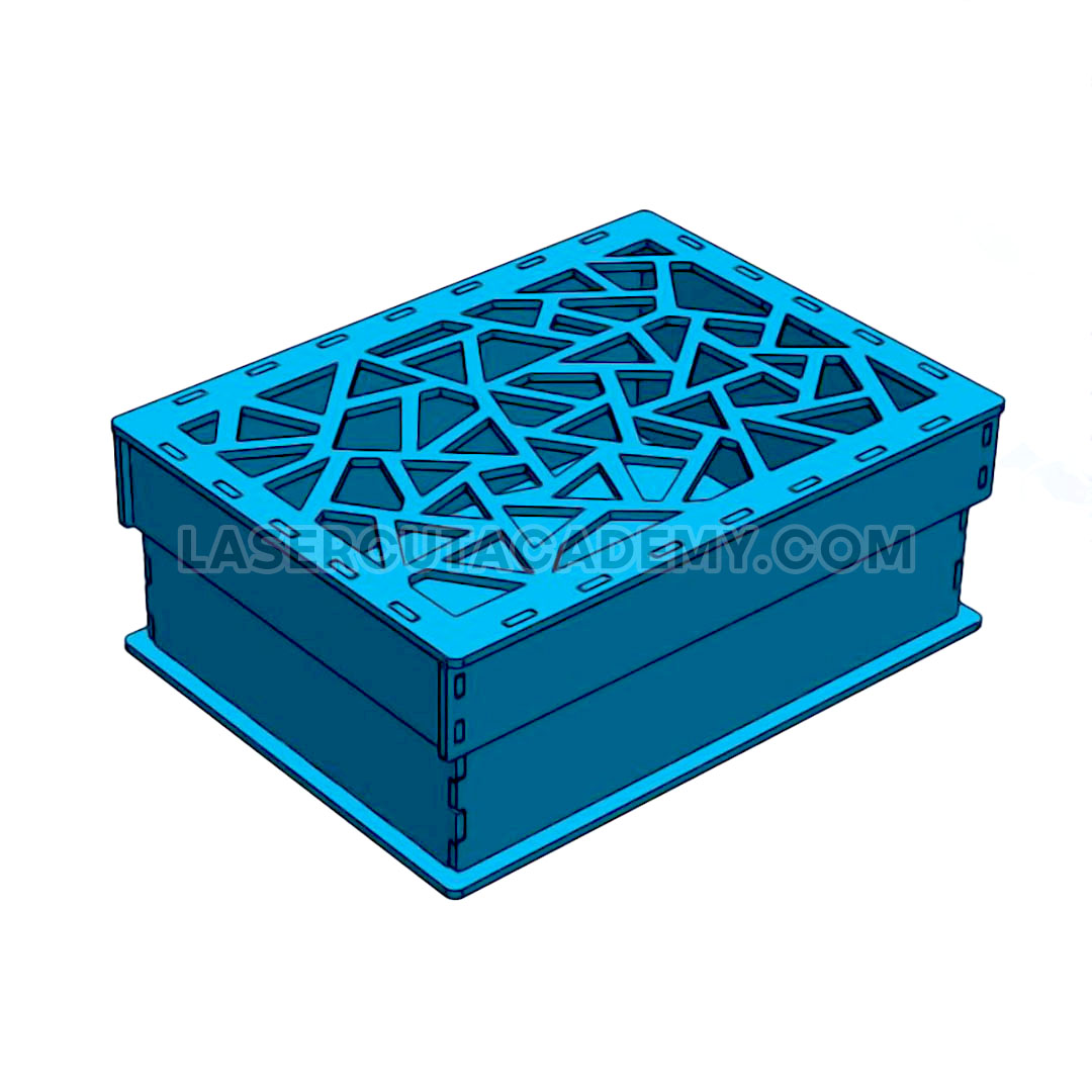 Classic Decorative Box with Modern Geometric Lid – SVG, DXF, PDF & CDR Files