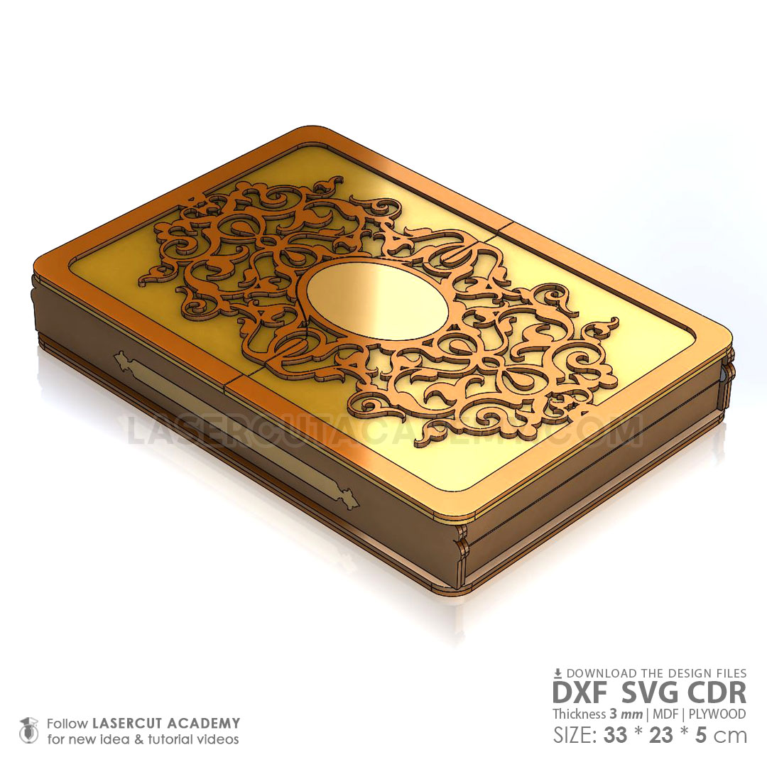 Double-Sided Sewing Organizer Box with Fold-Out Side Doors – SVG, DXF, PDF & CDR Files