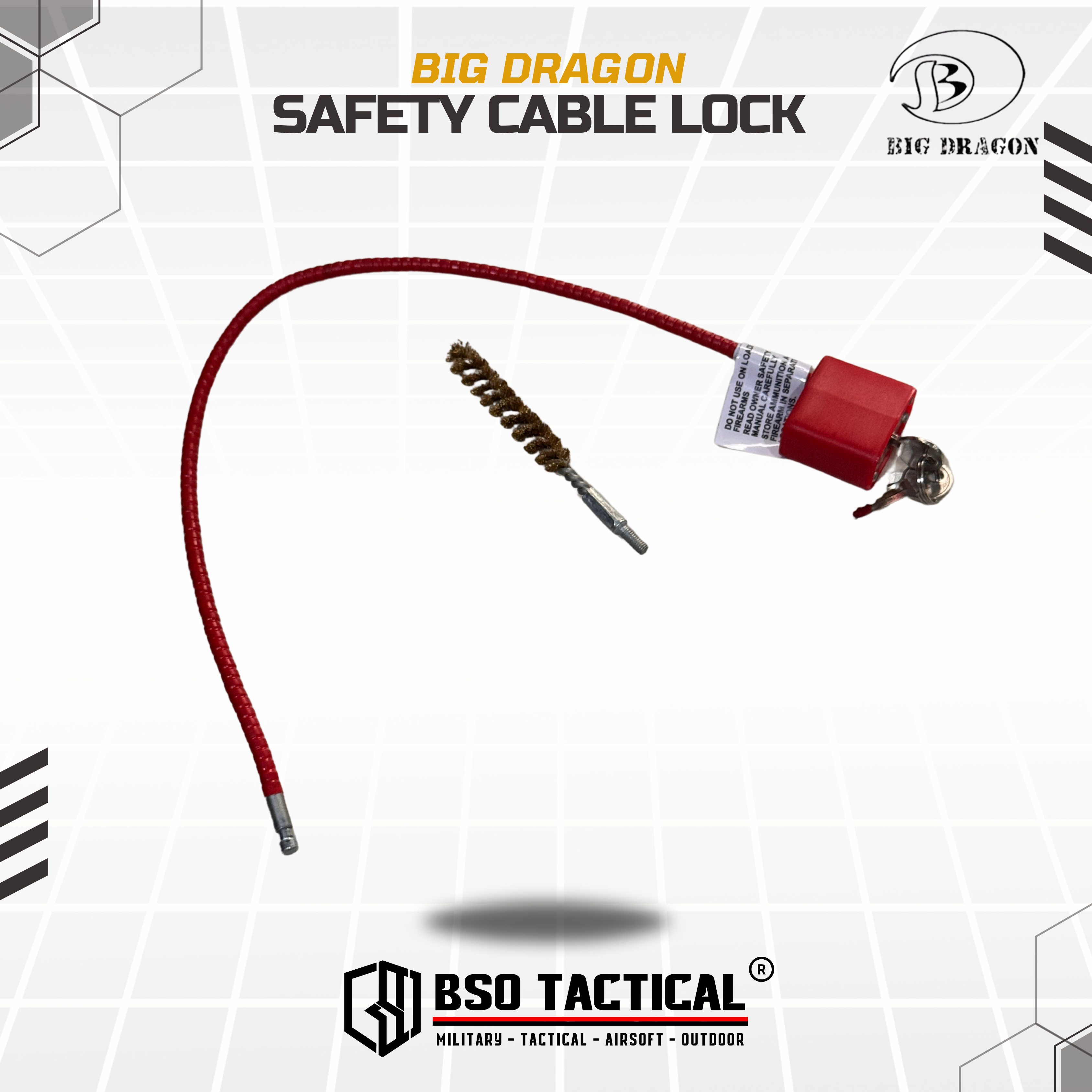 Big Dragon Safety Cable Lock with Key 