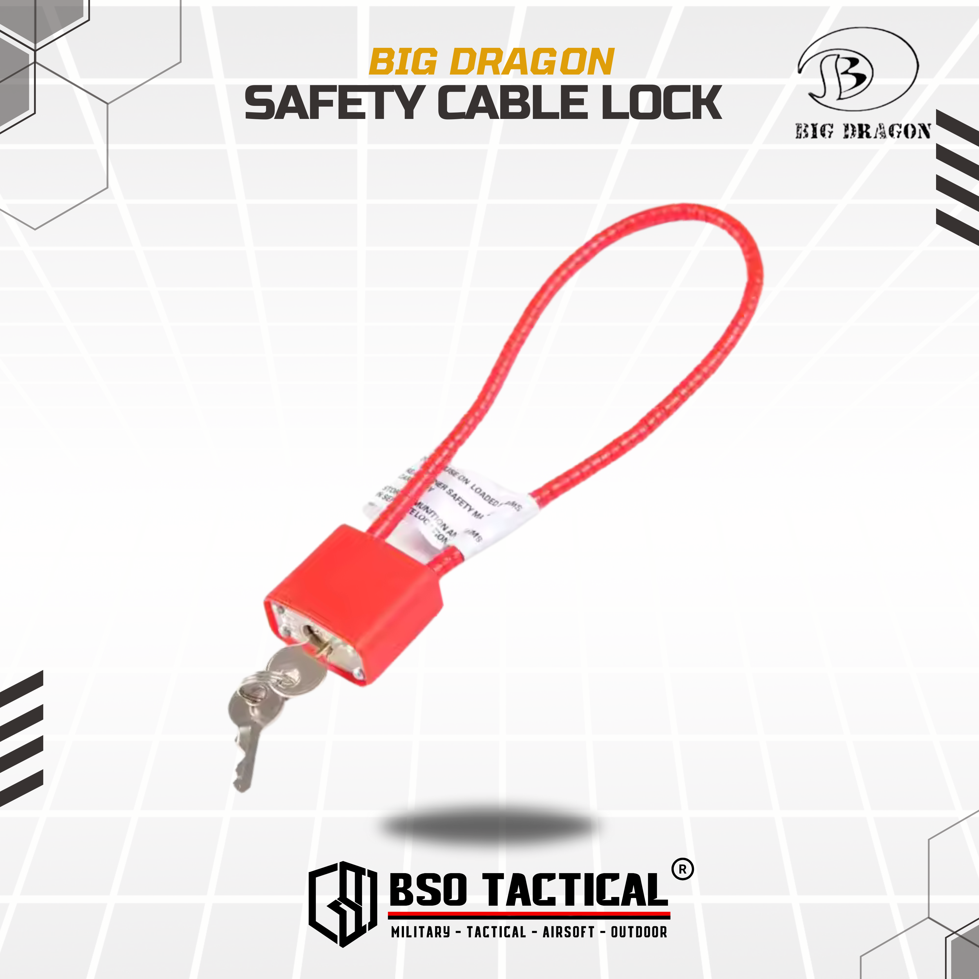 Big Dragon Safety Cable Lock with Key 