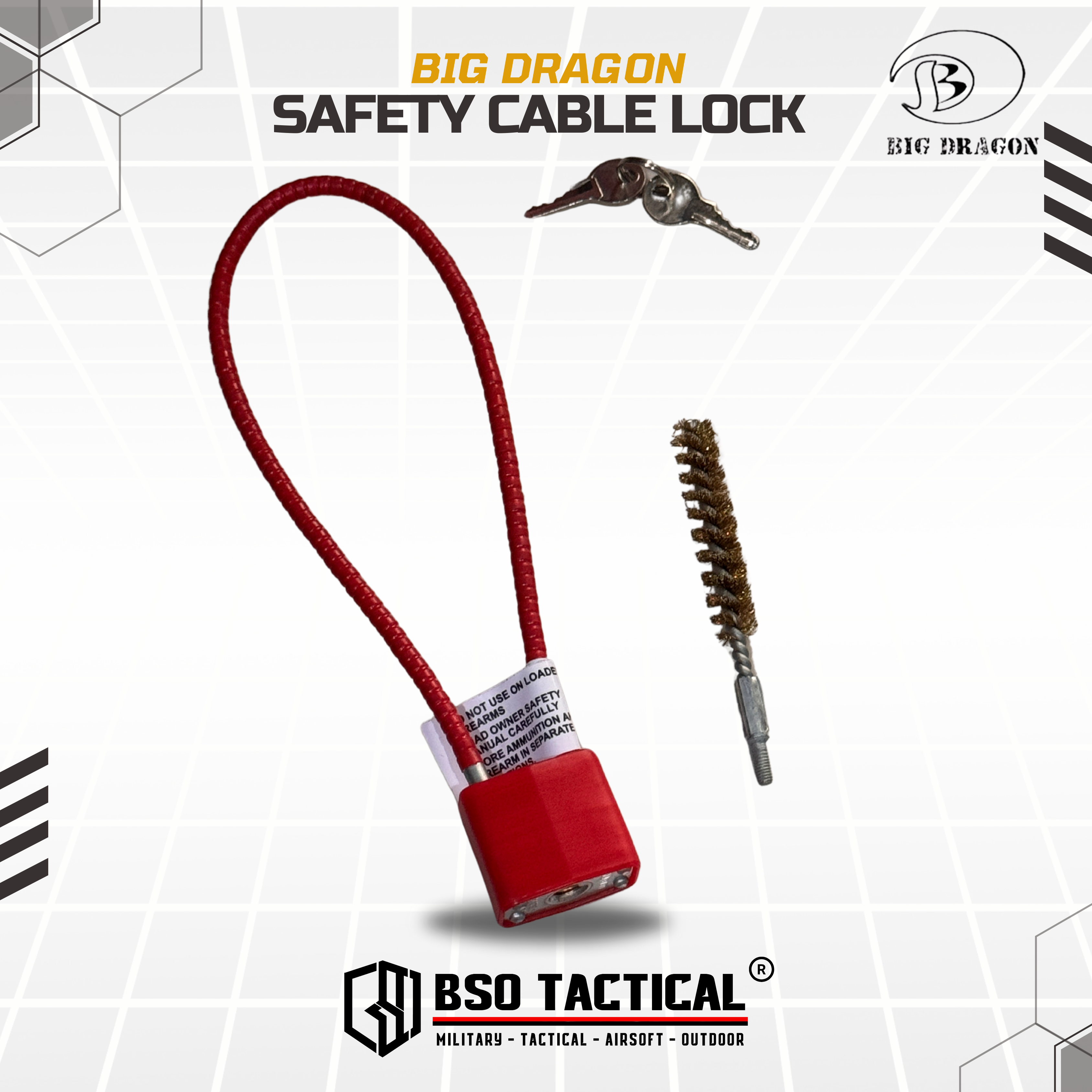 Big Dragon Safety Cable Lock with Key 