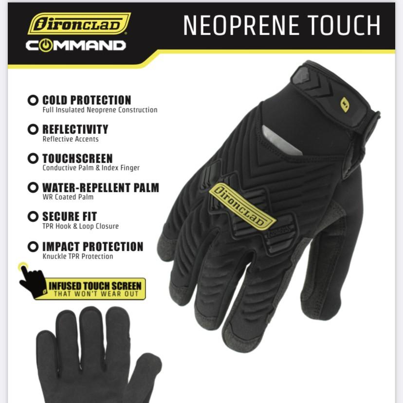 Sarung Tangan Ironclad Command PRO Insulated Neoprene Touch Glove Waterproof - IEX NMTW