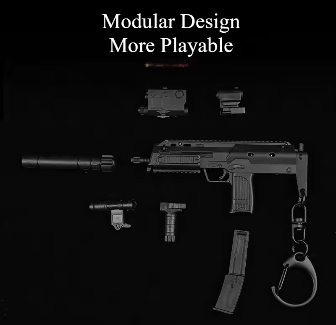 Keychain Tactical Key Holder Gantungan Kunci Pistol Rifle Style