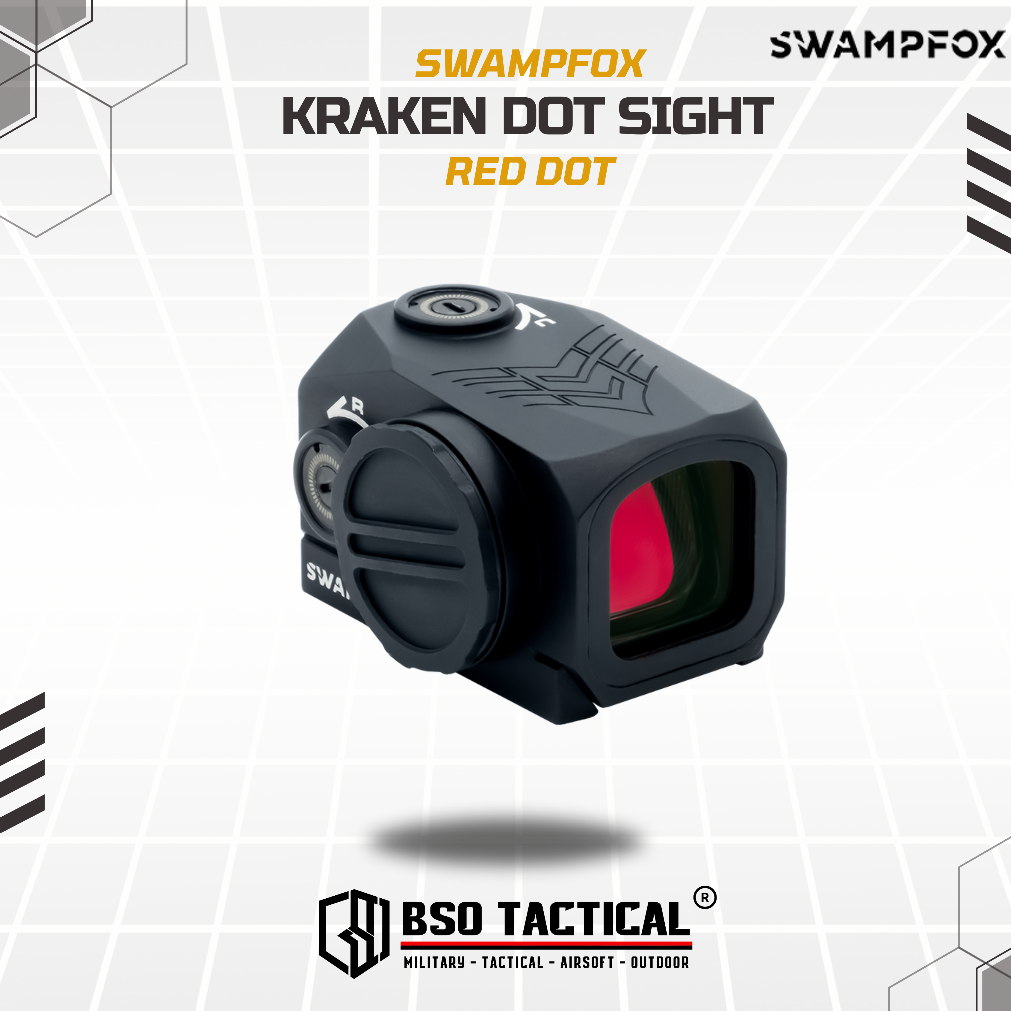 Swampfox Kraken Red Dot Sight Tactical Optic with RMR Mount base MOS Plate Picatinny
