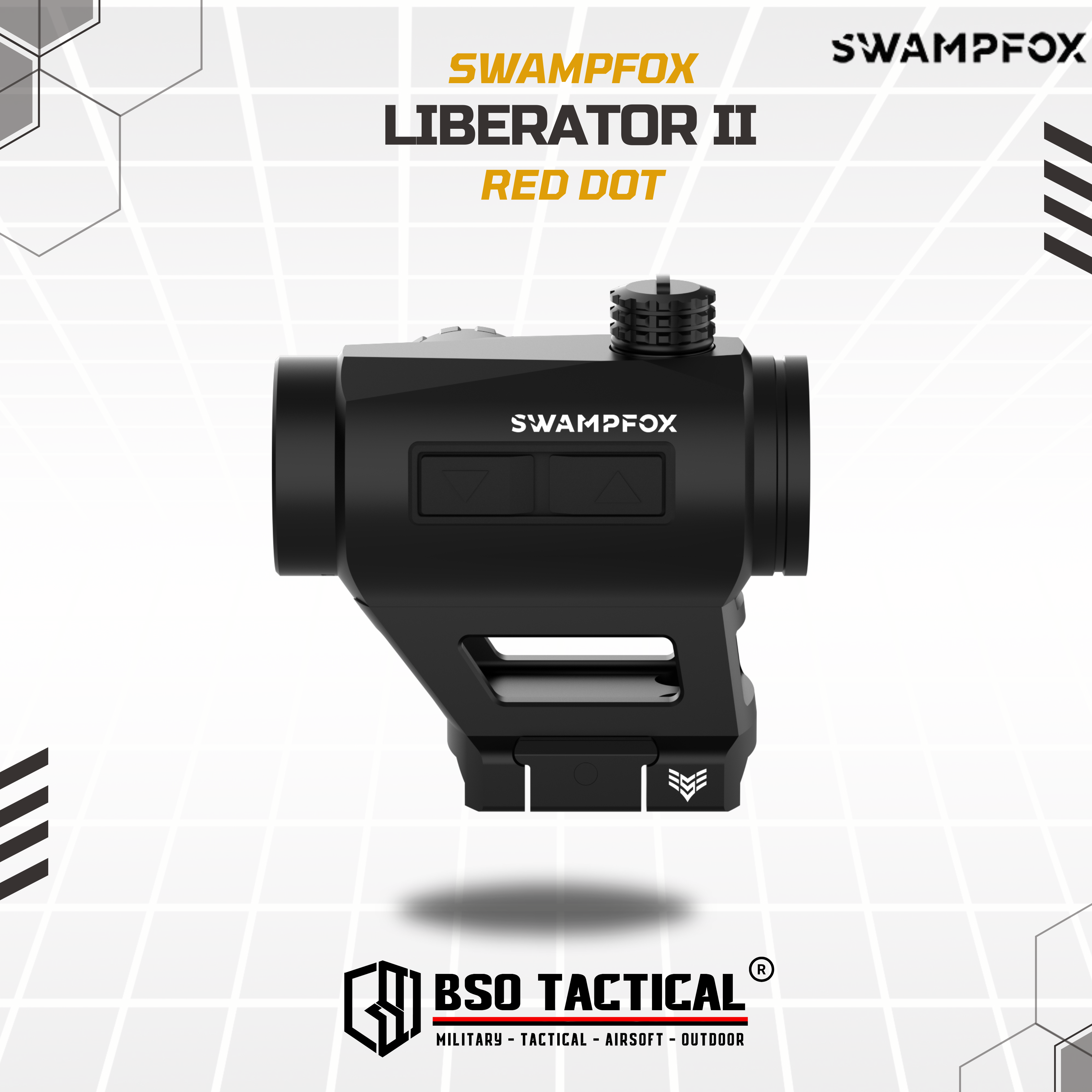 Swampfox Liberator II Tactical Red Dot with Low and High Riser Picatinny