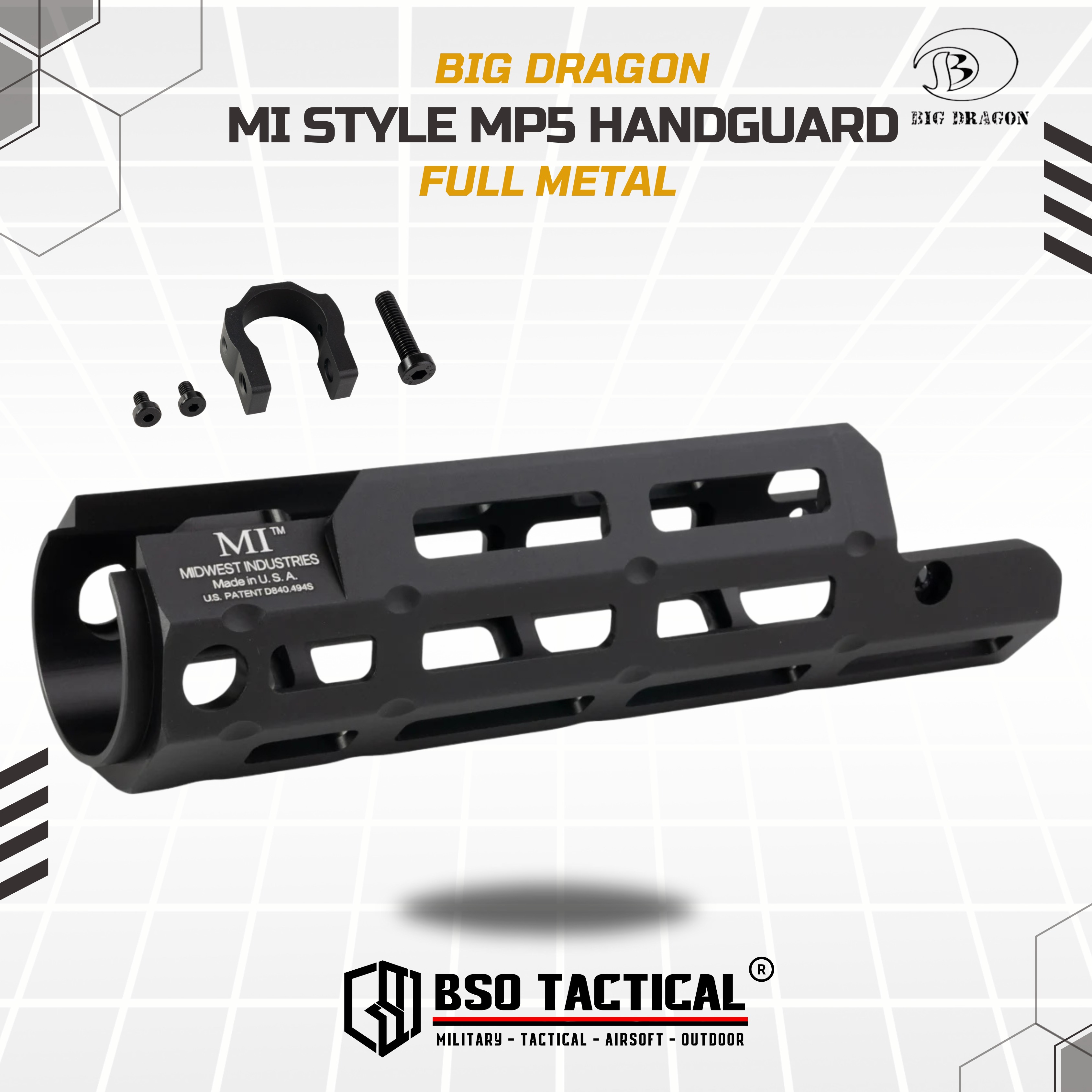 RIS MI Style MP5 Handguard CNC for VFC GBBR MLOK 
