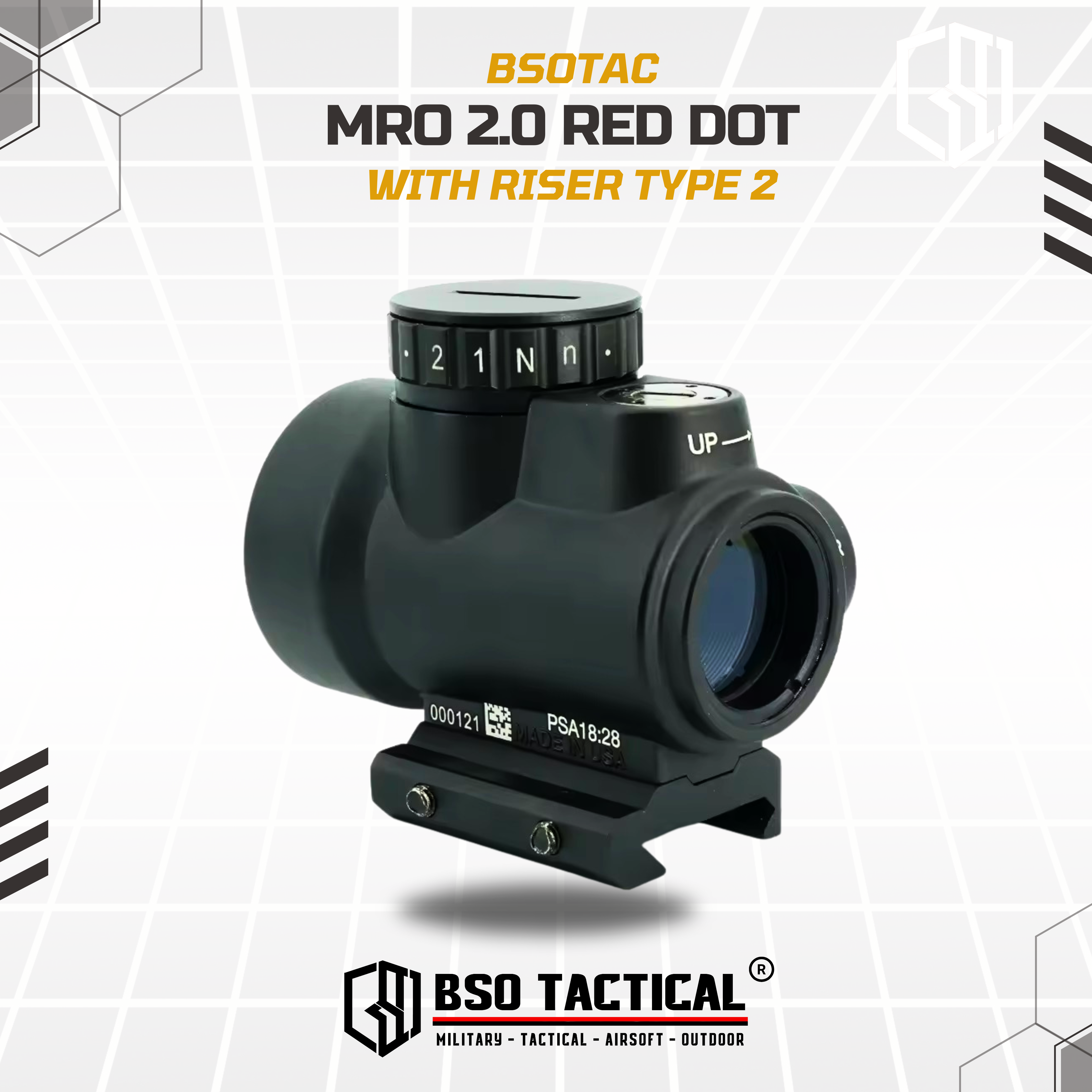 Red Dot MRO Style 2 MOA with Riser Type 2 Full Metal Picatinny FREE Killflash