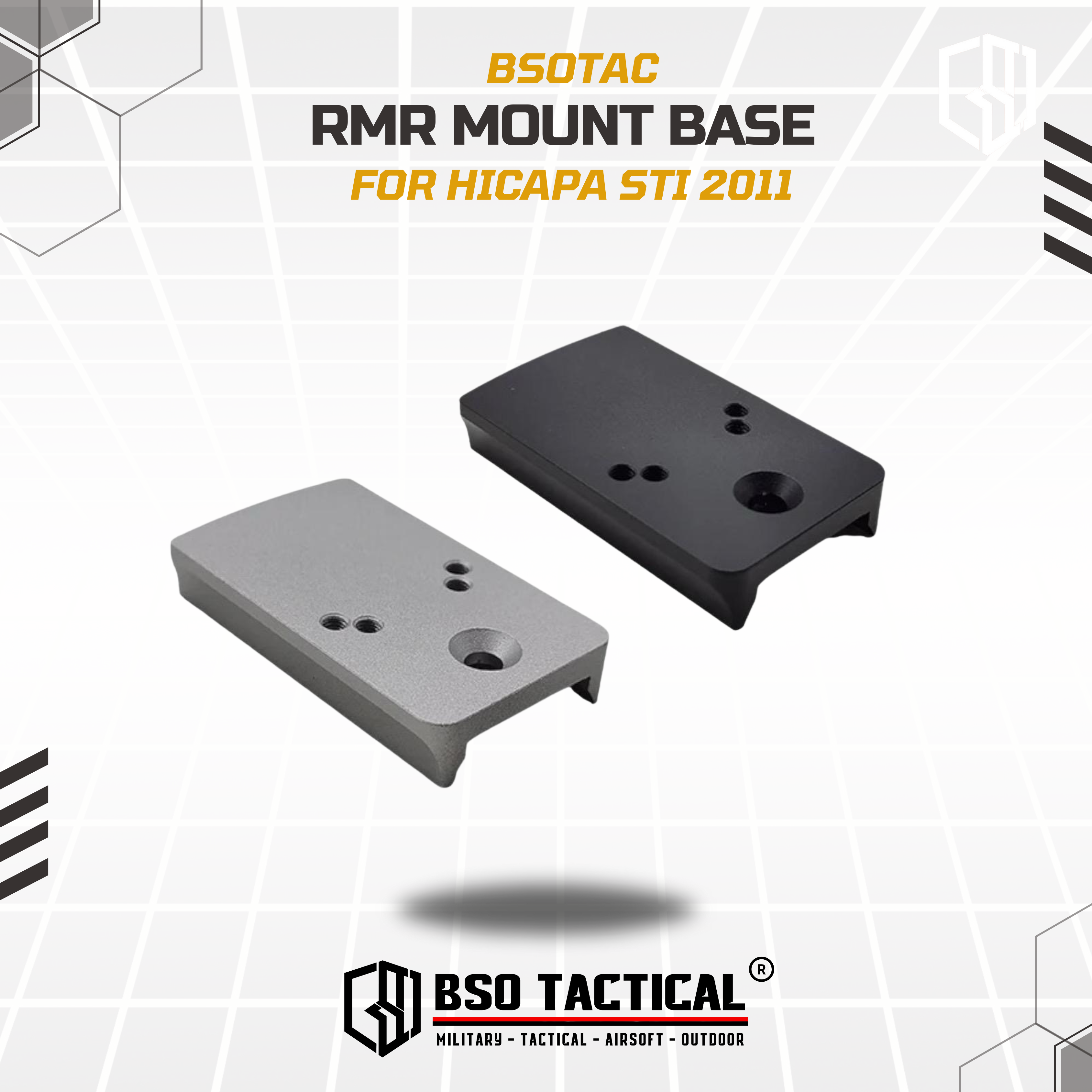 RMR Red Dot Mount Base 2011 for Hicapa Metal Plate CNC