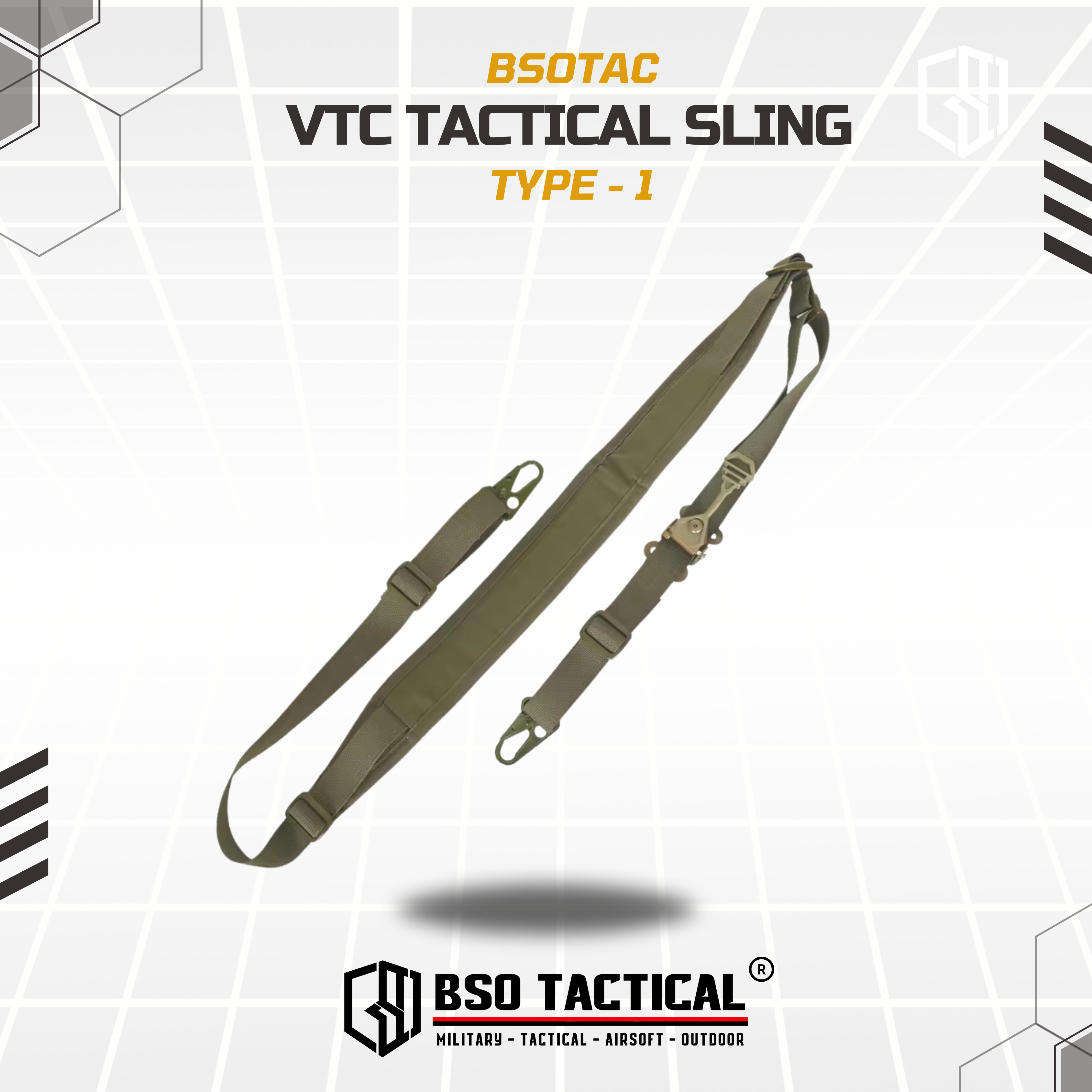 VTC Style Tactical Sling 2 Point Type 1 - Repro VTAC FC