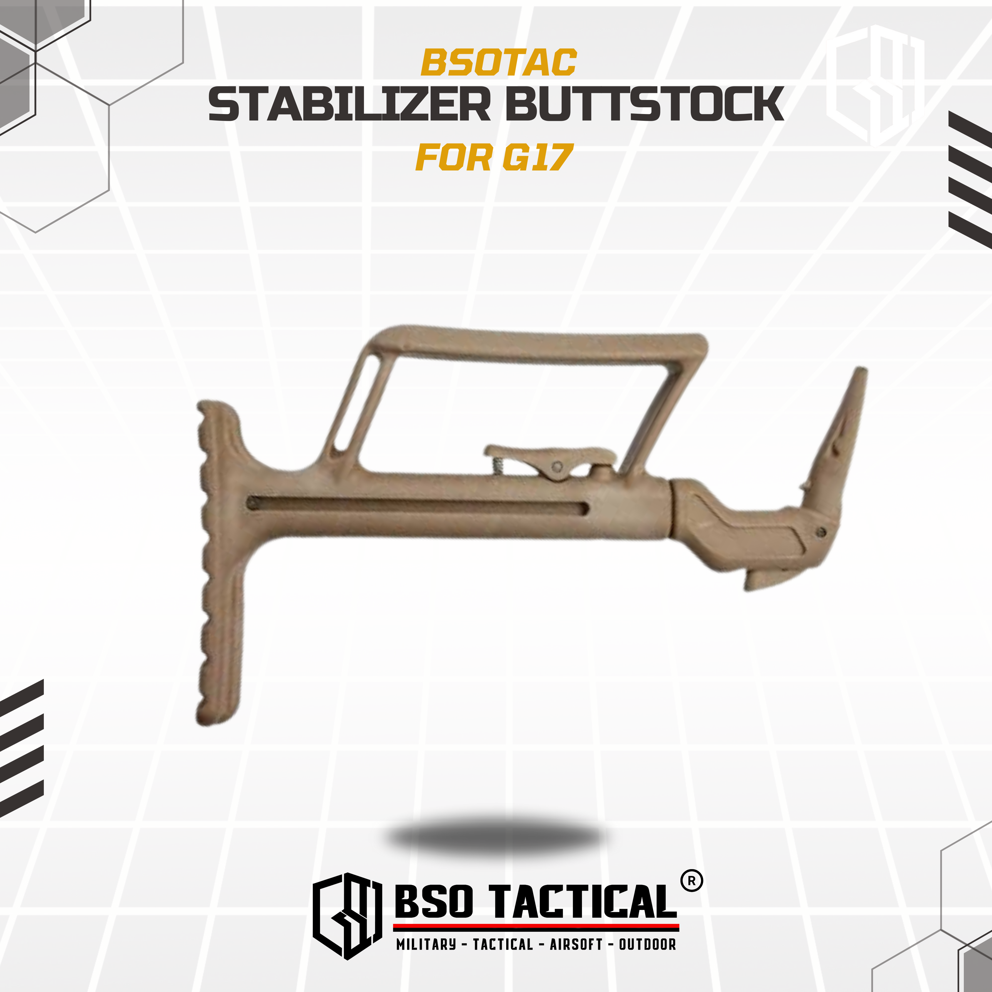 Stabilizer Buttstock for GL 17 Reinforced Polymer Retractable 