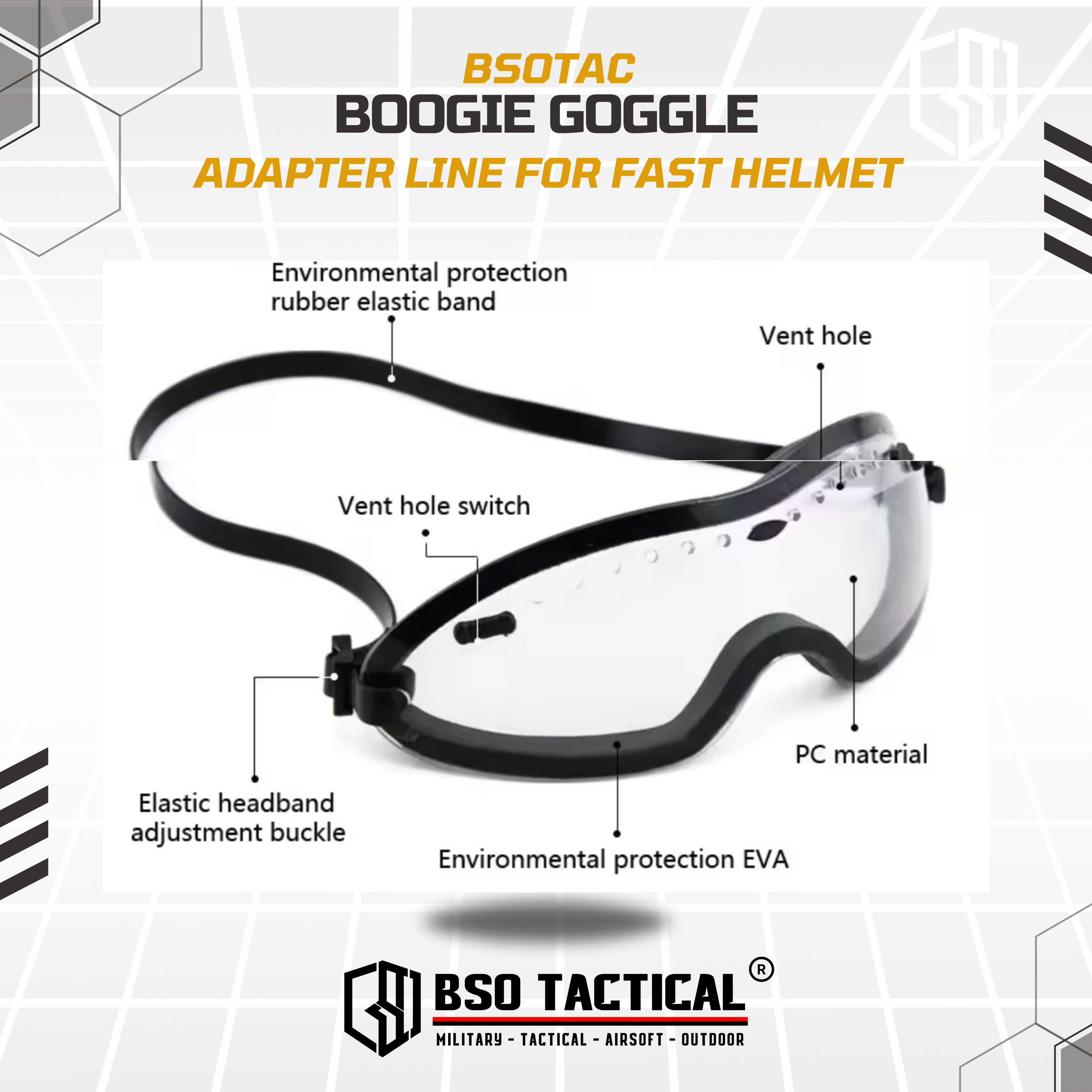 Boogie Tactical Outdoor Goggle Windproof