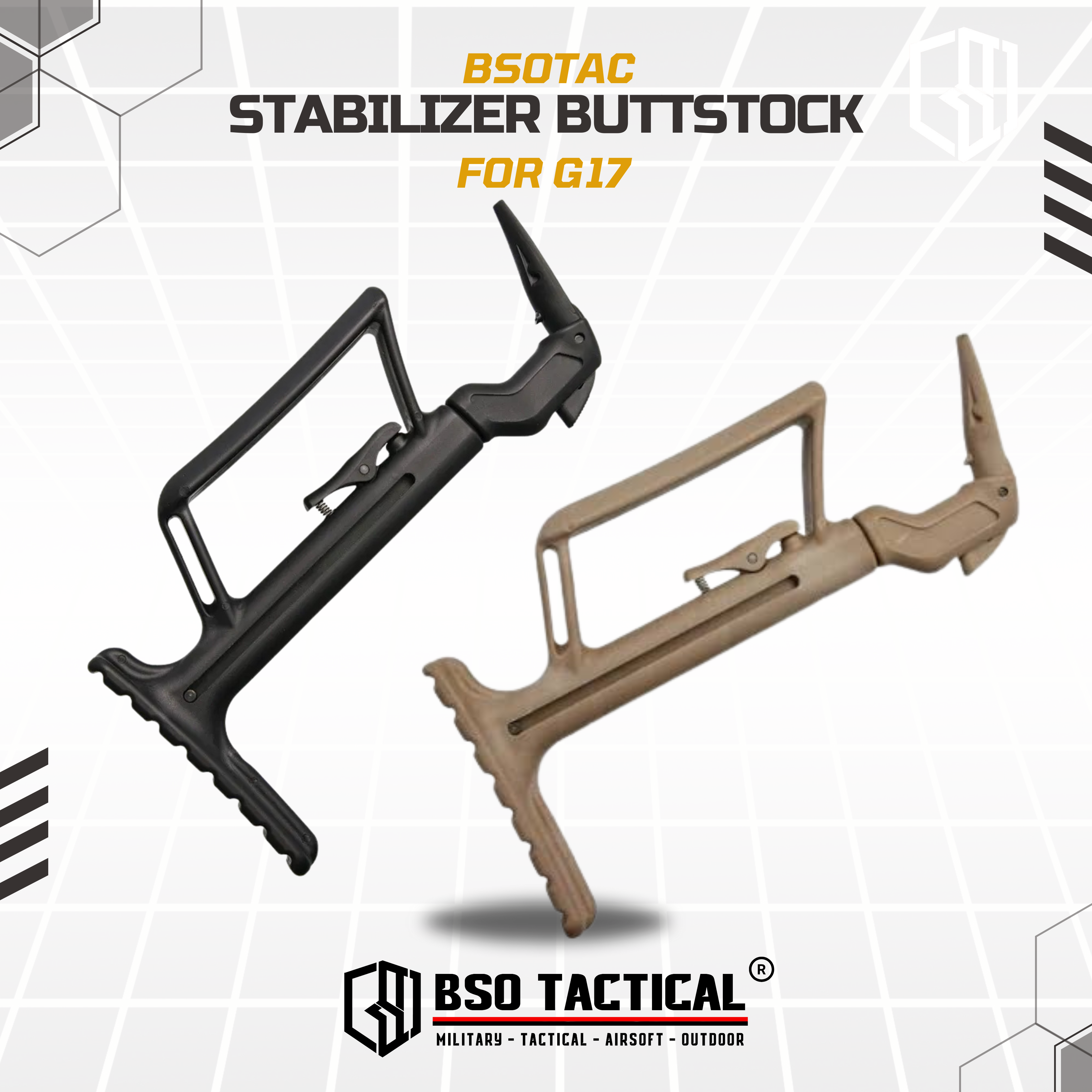 Stabilizer Buttstock for GL 17 Reinforced Polymer Retractable