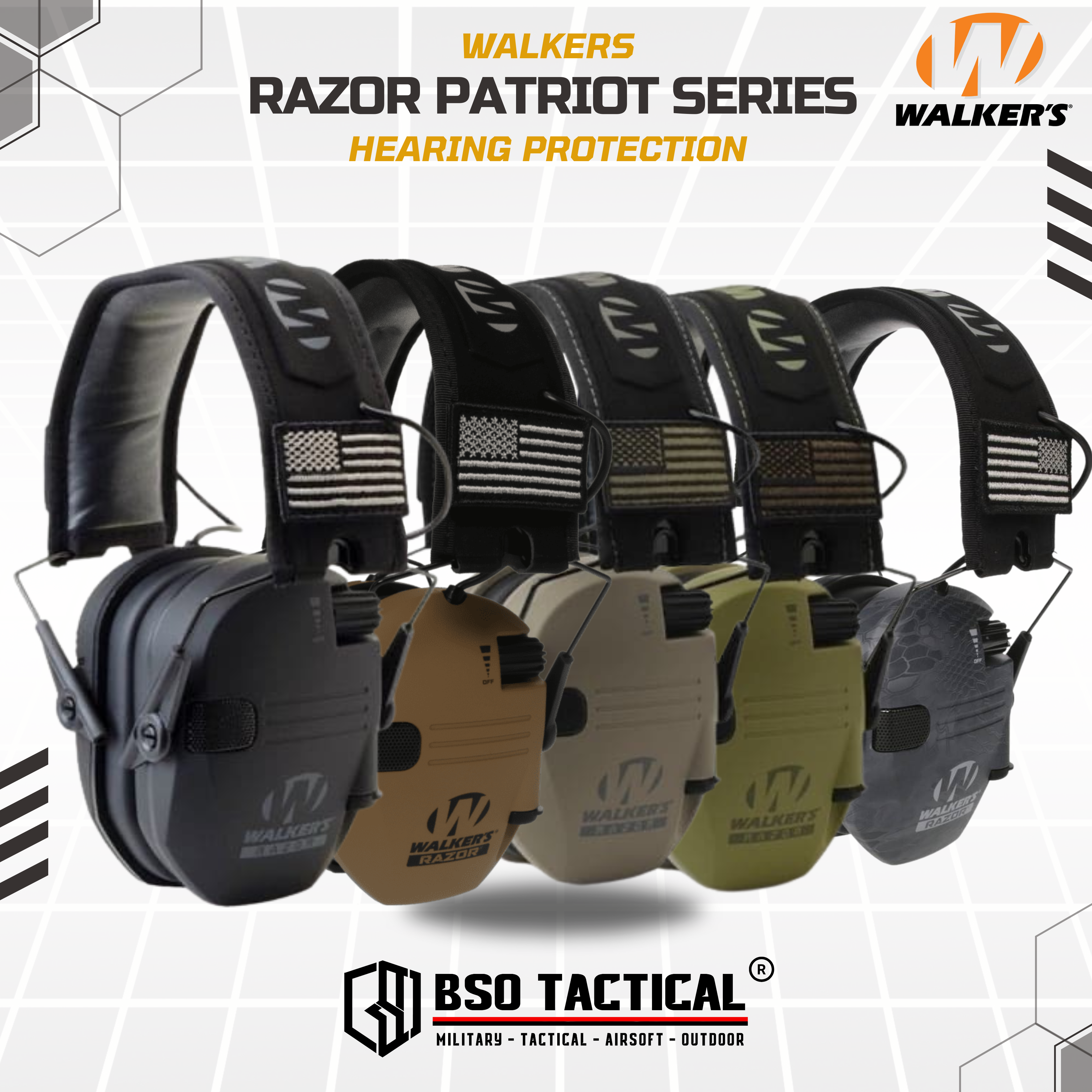 Walkers Razor Patrior Series Earmuffs