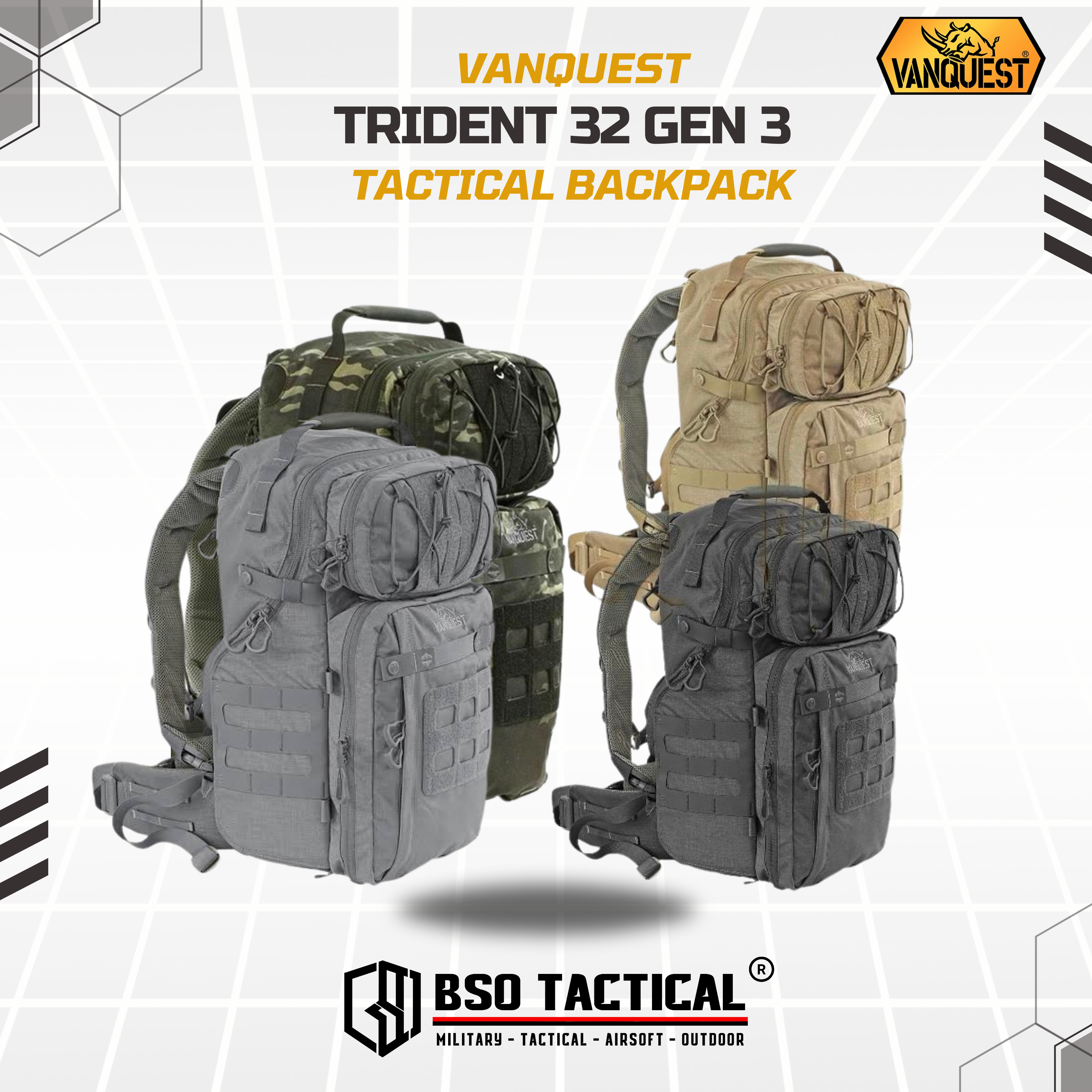 Vanquest Trident 32 Gen 3 Tactical Outdoor Backpack