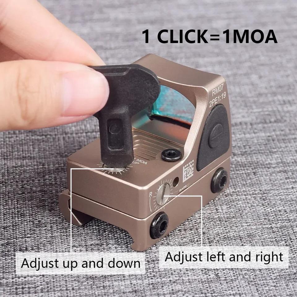 Tactical RMR Style Red Dot Mini Sight with GL Mount Base & Picatinny Mount