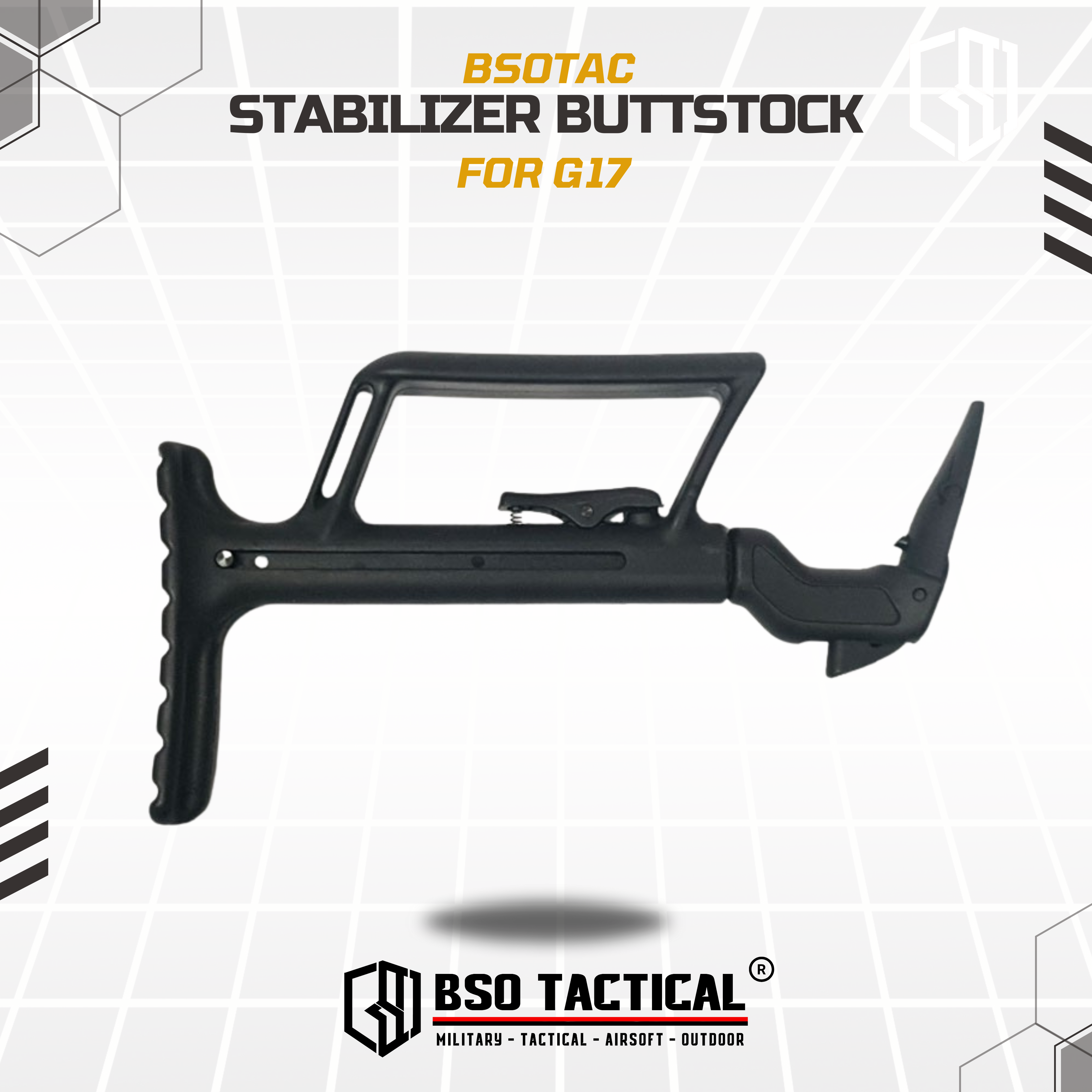 Stabilizer Buttstock for GL 17 Reinforced Polymer Retractable 