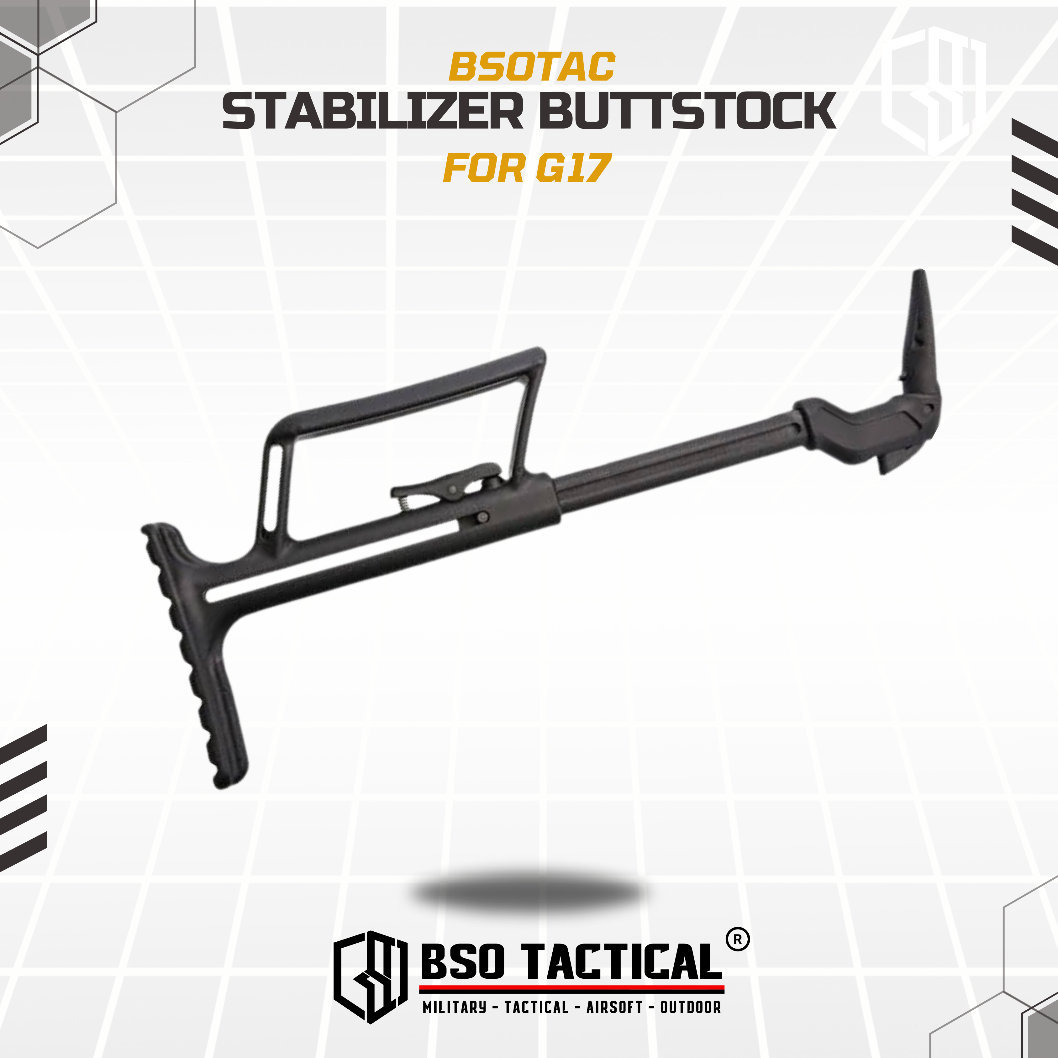 Stabilizer Buttstock for GL 17 Reinforced Polymer Retractable 