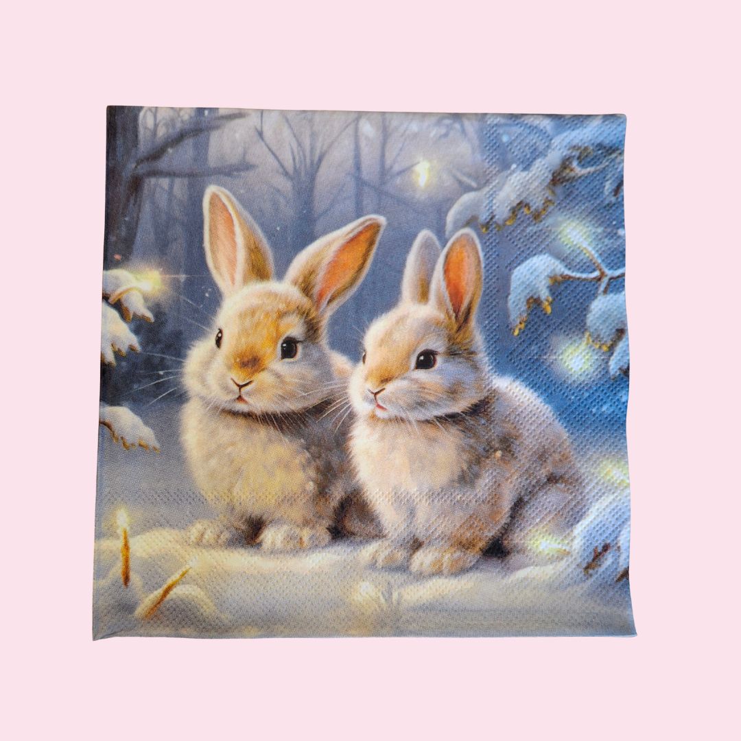 Servetten koppel konijnen