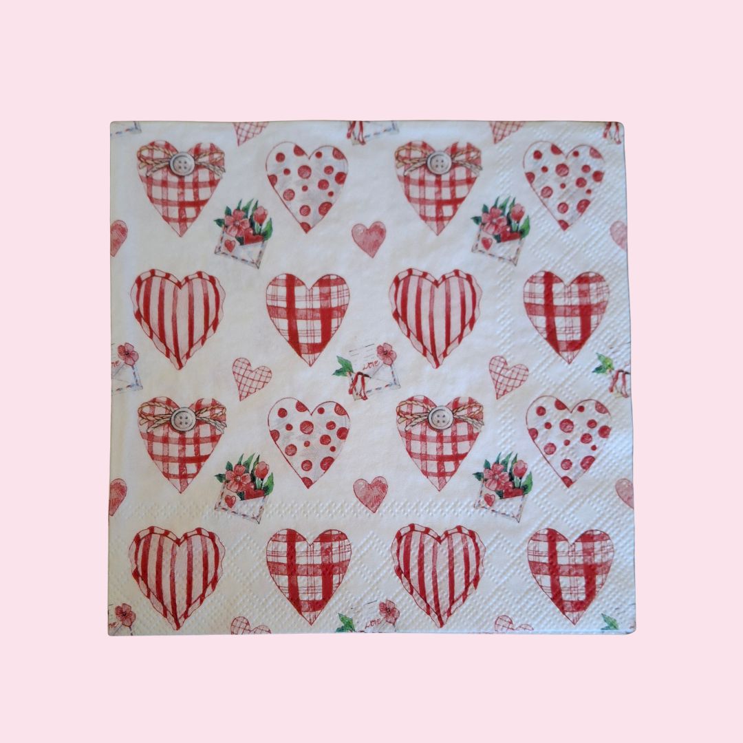 Servetten hartjes